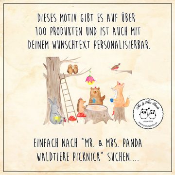 Mr. & Mrs. Panda Windlicht Waldtiere Picknick - Transparent - Geschenk, Teelichthalter, lustige (1 St), Hochwertiges Material