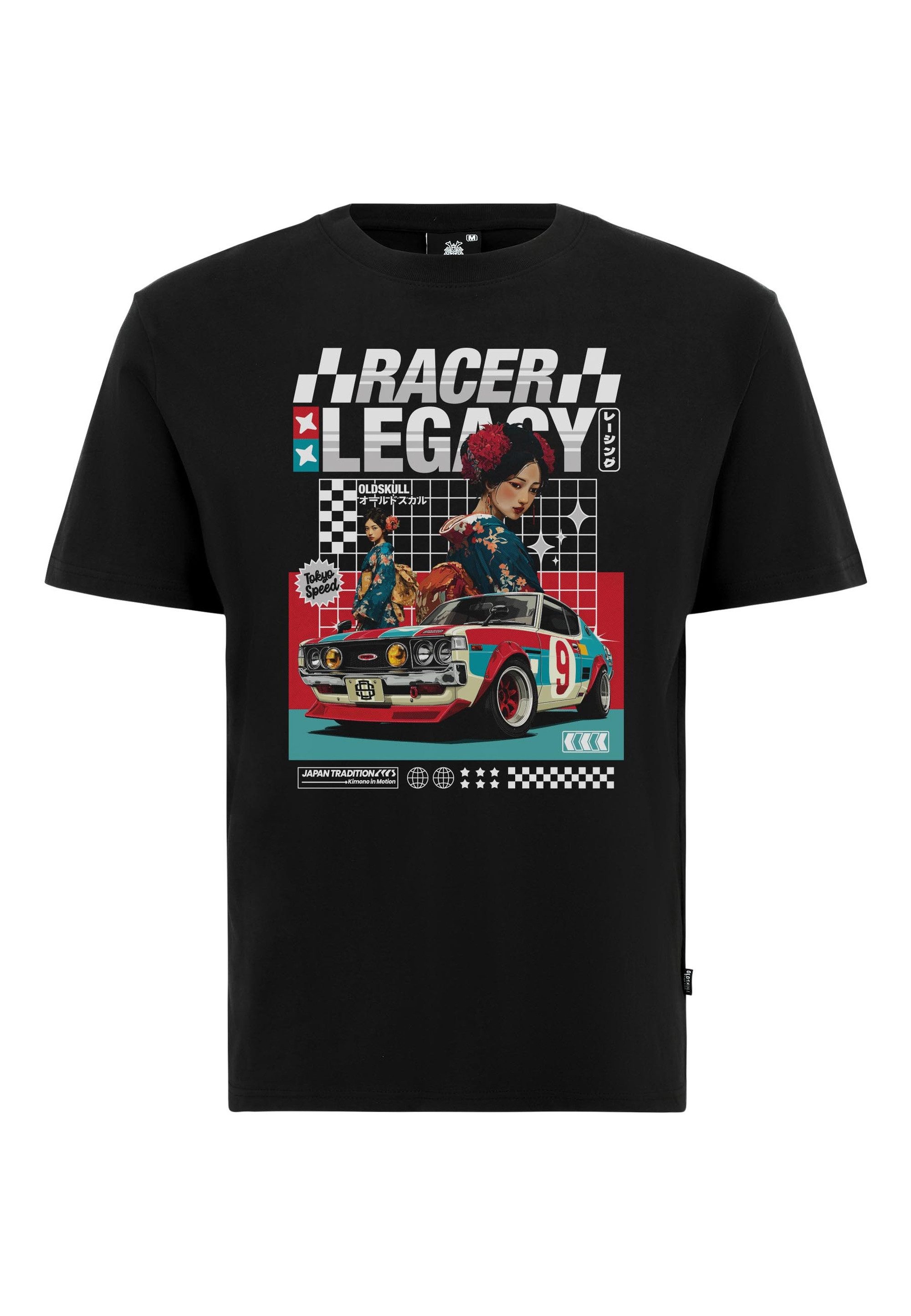 Oldskull T-Shirt Asian Kimono Racing Club Graphic mit fernöstlichem Motivprint