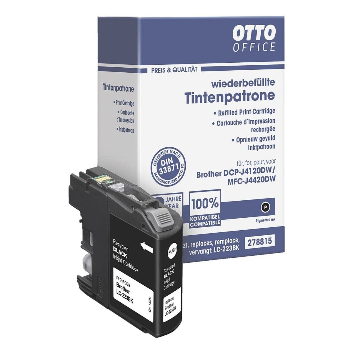 Otto Office LC223BK Tintenpatrone (1-tlg., ersetzt Brother »LC223BK«, schwarz)