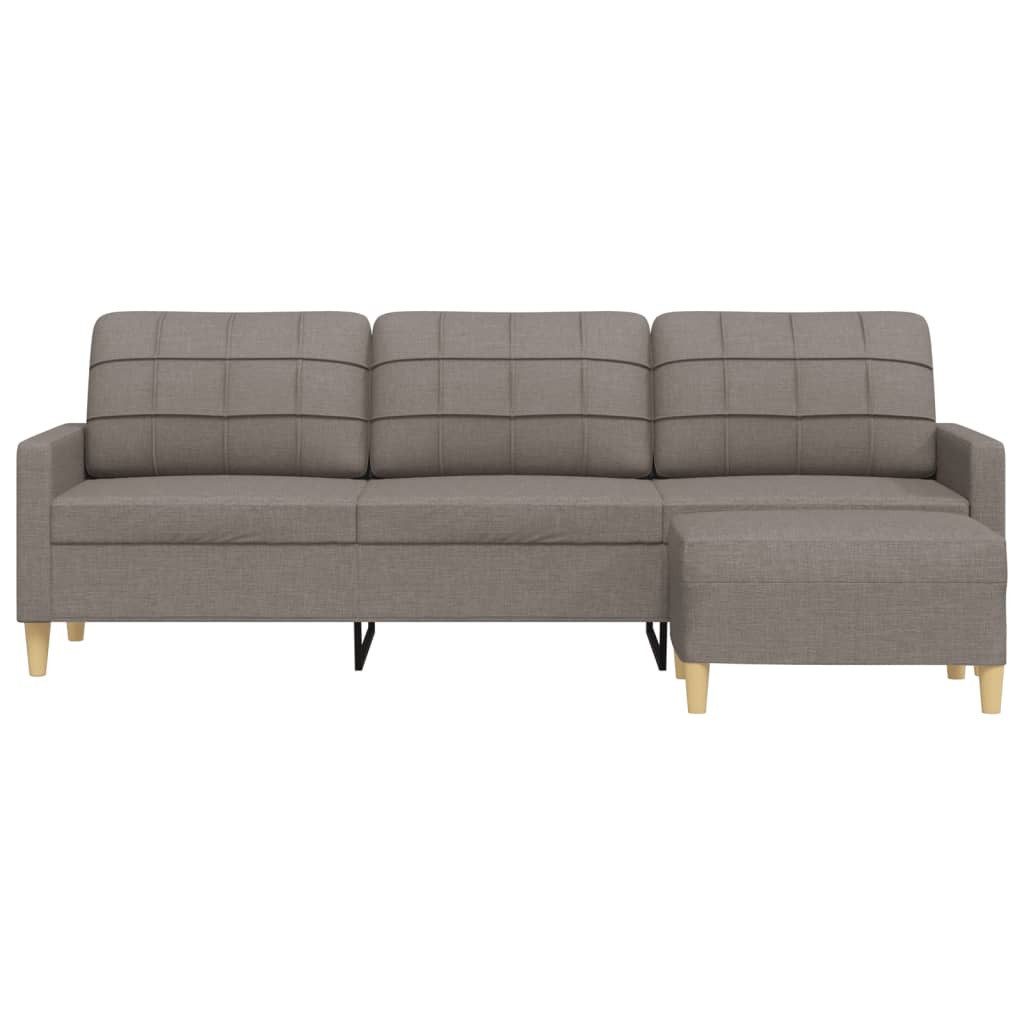 vidaXL Sofa 3-Sitzer-Sofa mit Hocker Taupe günstig online kaufen