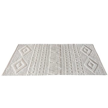 Teppich Doku in Elfenbeinweiß, 150 x 80 cm, LaLe Living, rechteckig, aus PET Garn