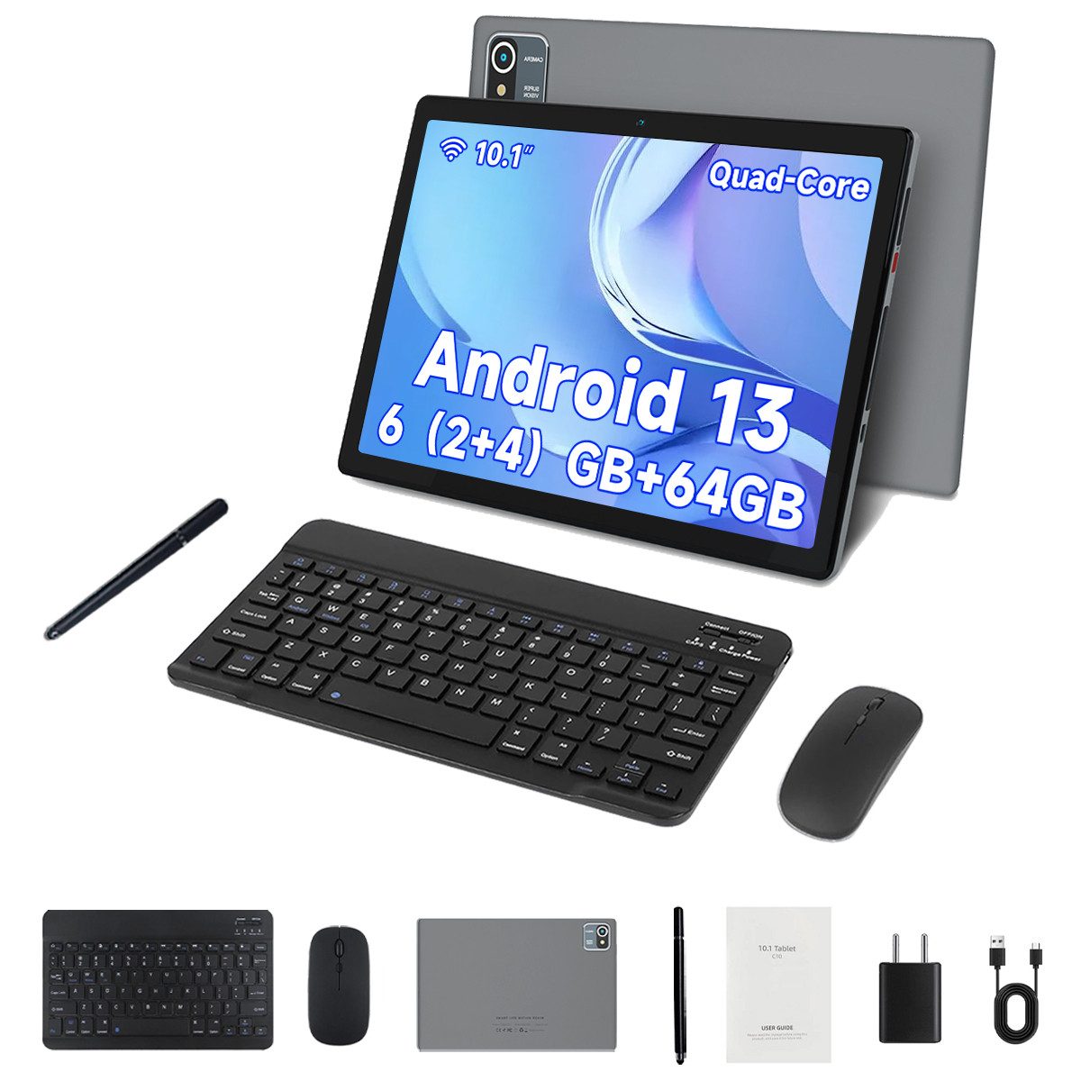 1280*800 HD IPS, 5000mAh, 6 GB+64 GB, Android 13 Tablet