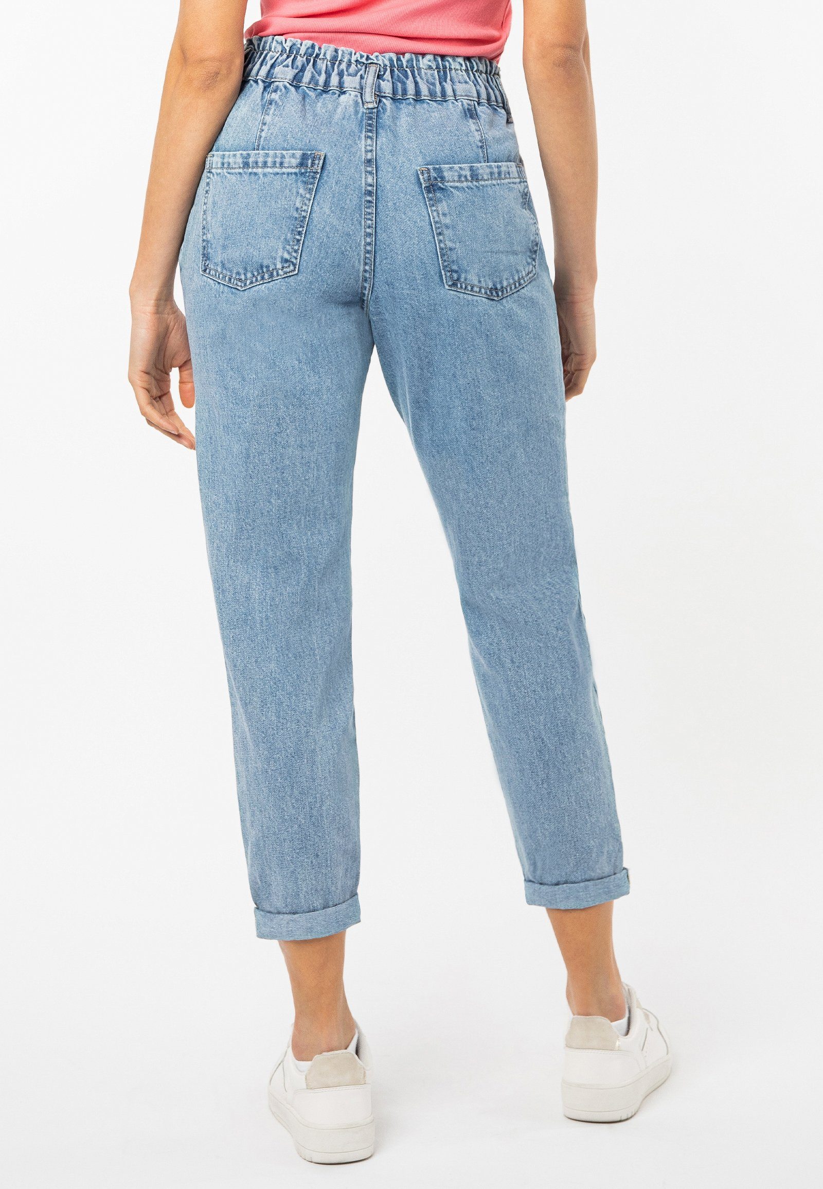SUBLEVEL light-blue Denim Jeans High-waist-Jeans Paperbag