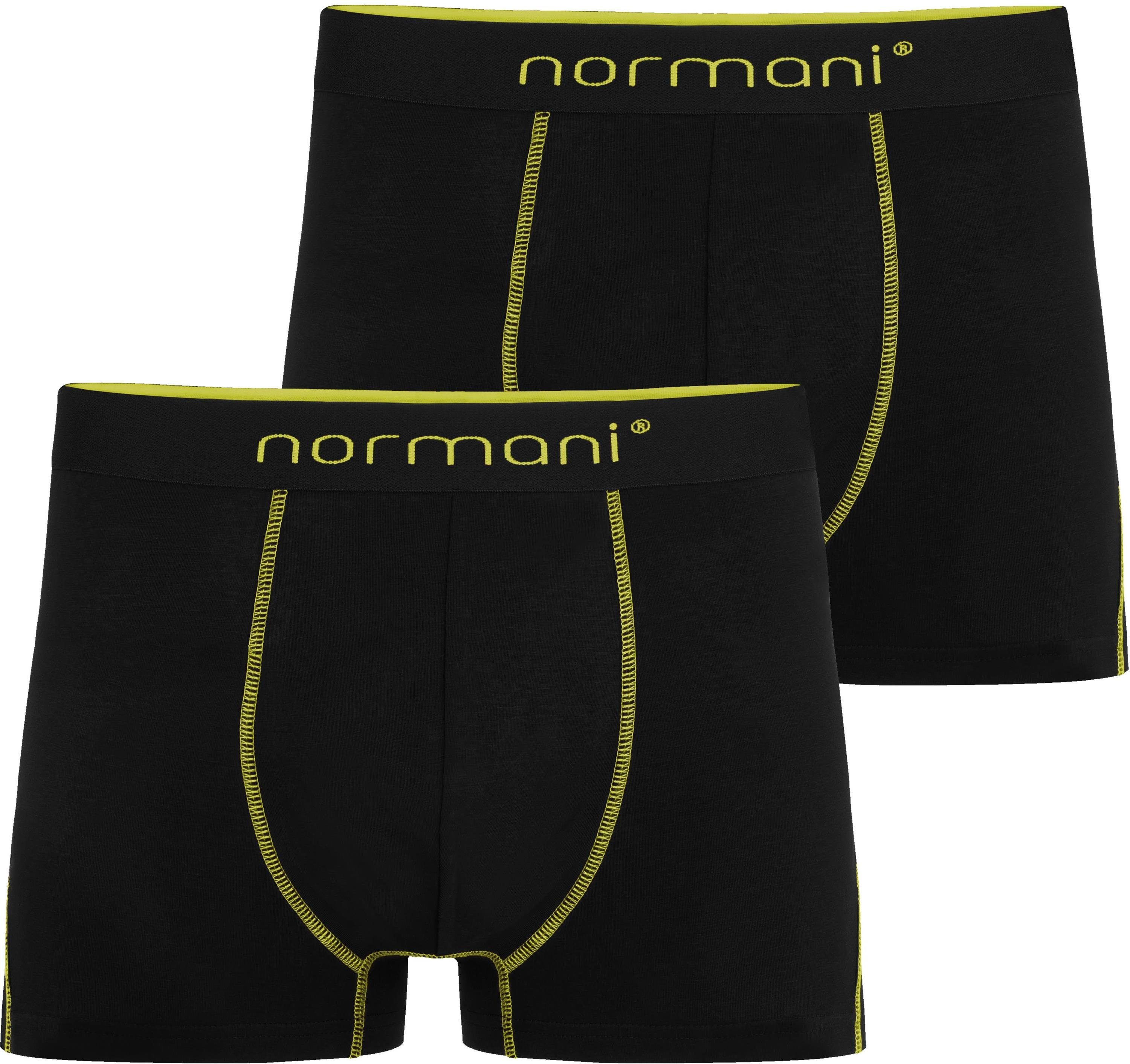 normani Boxershorts 2 Herren Boxershorts Männer Unterhose Gelb für Stanley aus atmungsaktiver Baumwolle