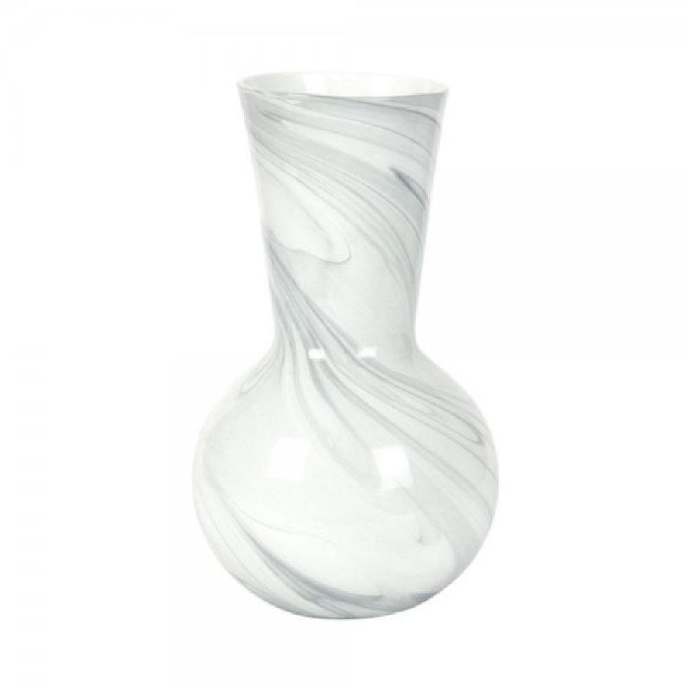 Glas Weiß Dekovase Lambert (40cm) Vase