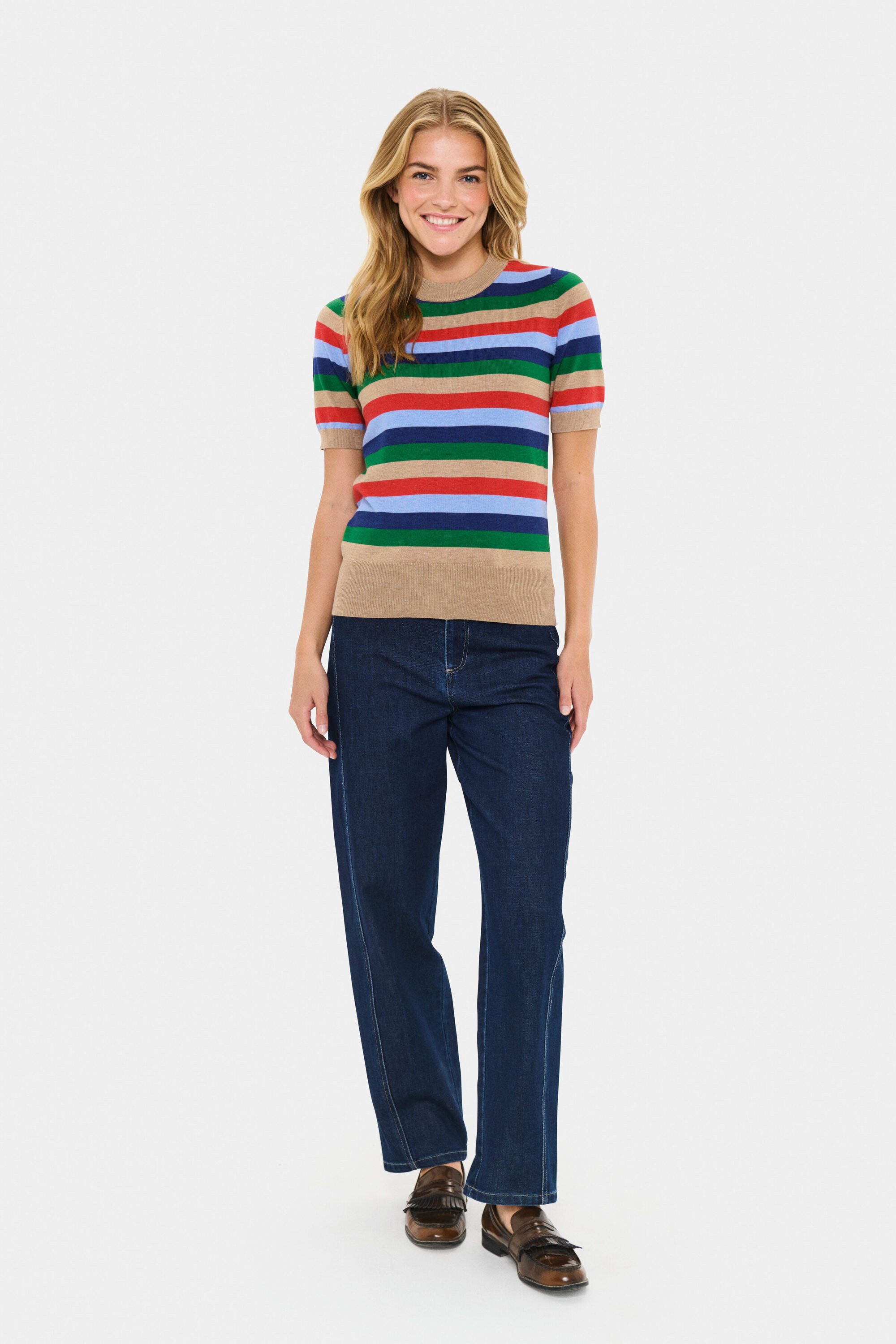 Saint Tropez Kurzarmbluse Kurzarm-Bluse MiliaSZ