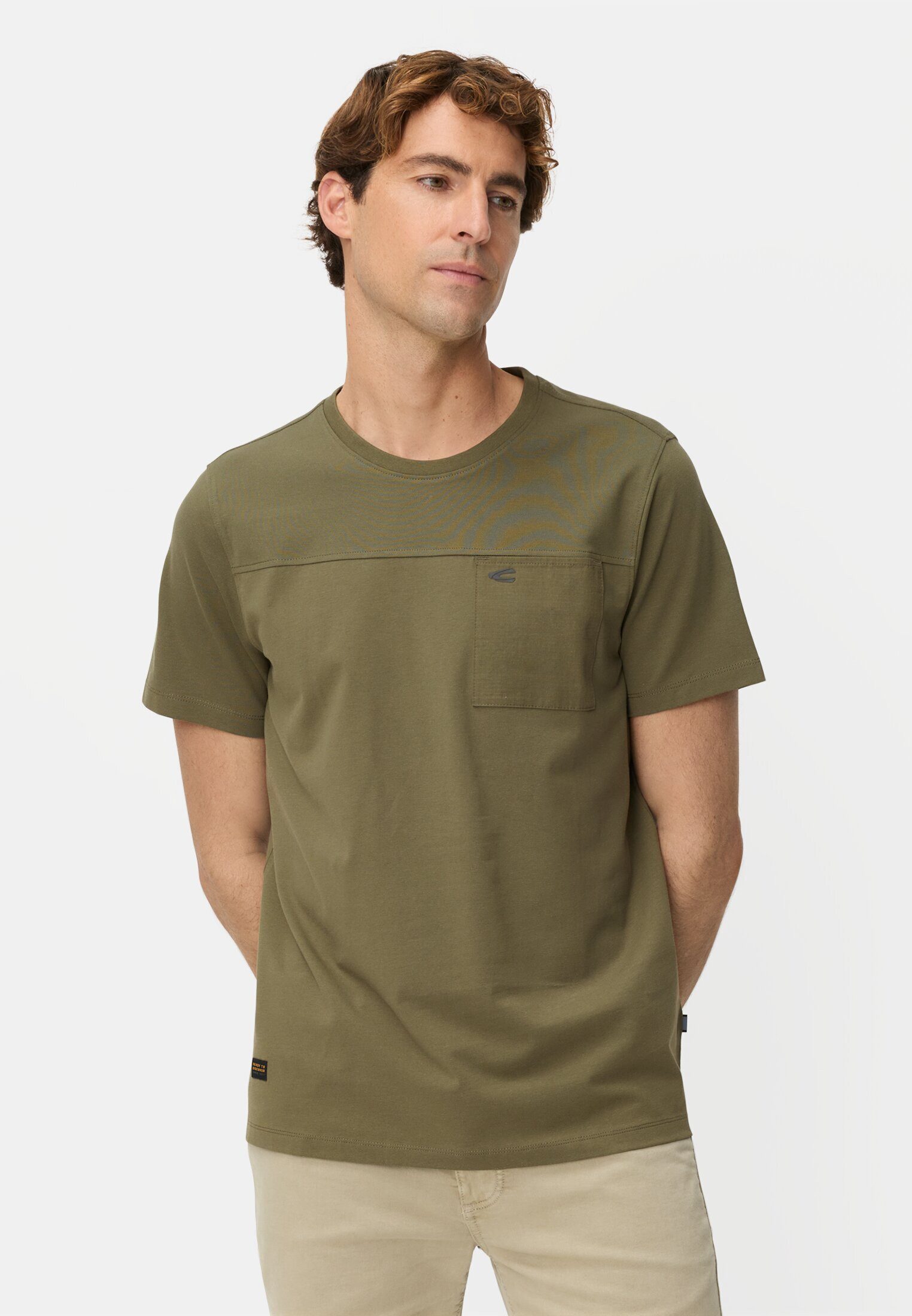 T-Shirt mit Brusttasche Kurzarm