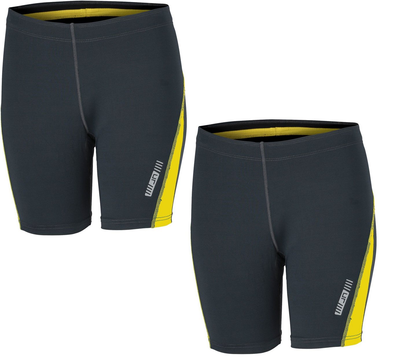 James & Nicholson Laufhose Doppelpack kurze Damen Laufhose Ladies' Running Short Tights JN477 (Doppelpack, 2er-Pack) Weiche, elastische Qualität mit Elasthan