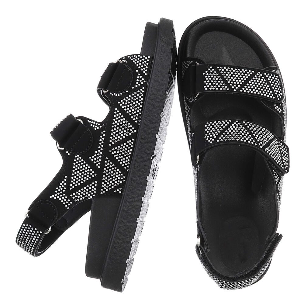 Ital-Design Stylische Damen Sandalen mit Klettverschluss günstig online kaufen