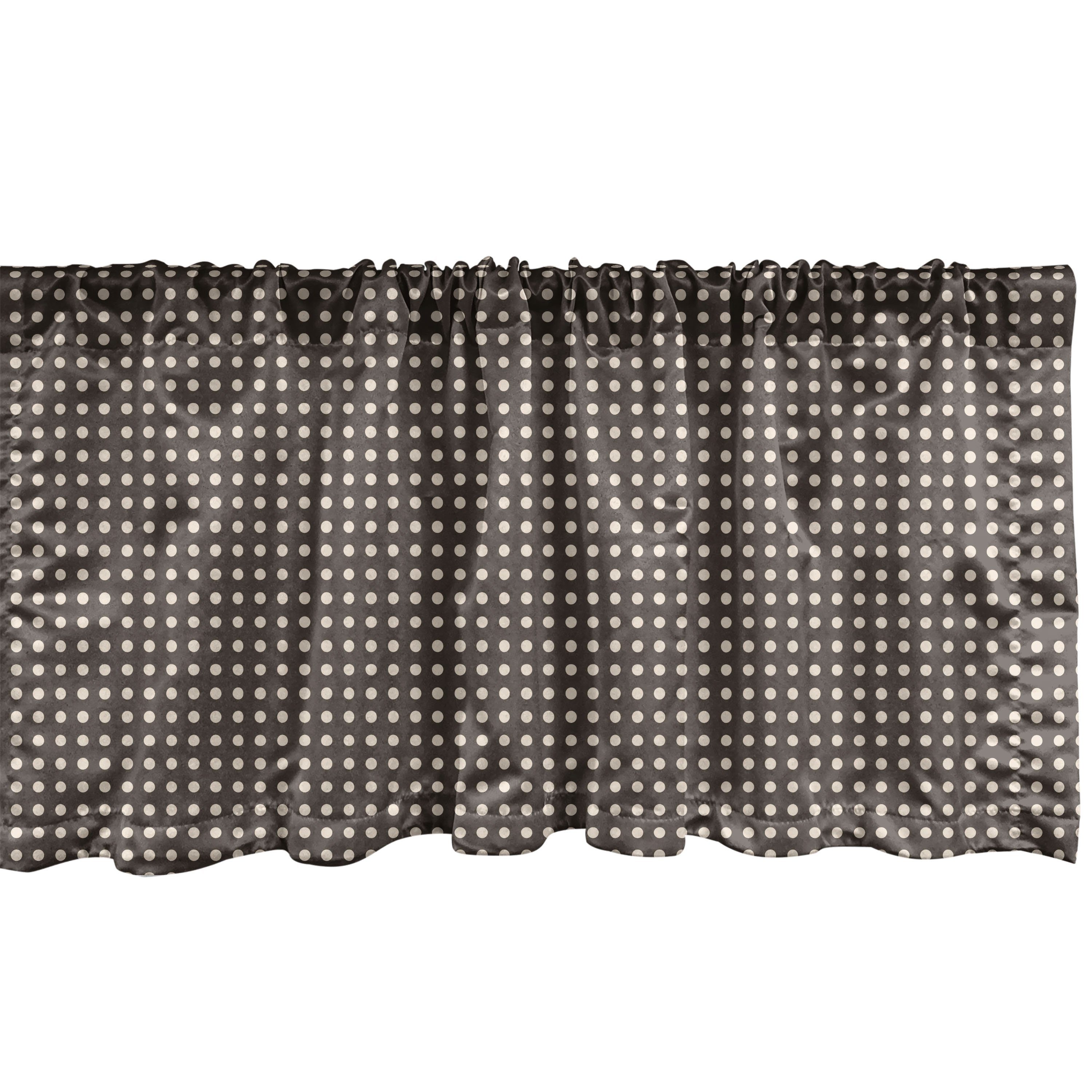 Scheibengardine Vorhang Volant für Küche Schlafzimmer Dekor mit Stangentasche, Abakuhaus, Microfaser, naturfarben Halbton Inspired Tupfen