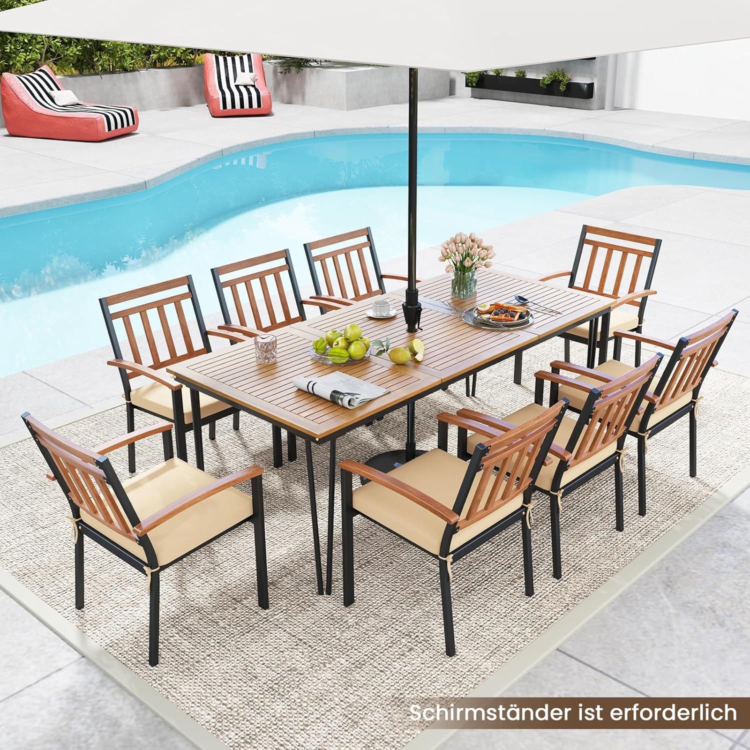 KOMFOTTEU Gartentisch Terrassentisch Esstisch wetterfest, aus günstig online kaufen