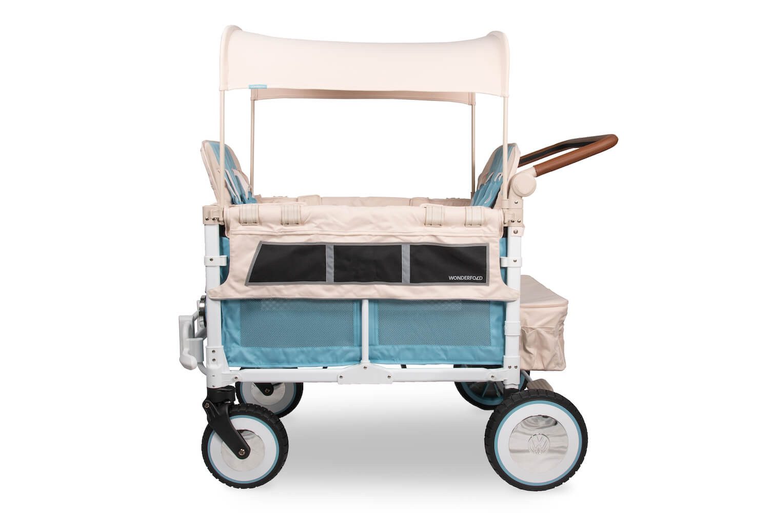 Wonderfold Bollerwagen VW4 Volkswagen Kinderwagen für 4 Kinder / Bollerwagen