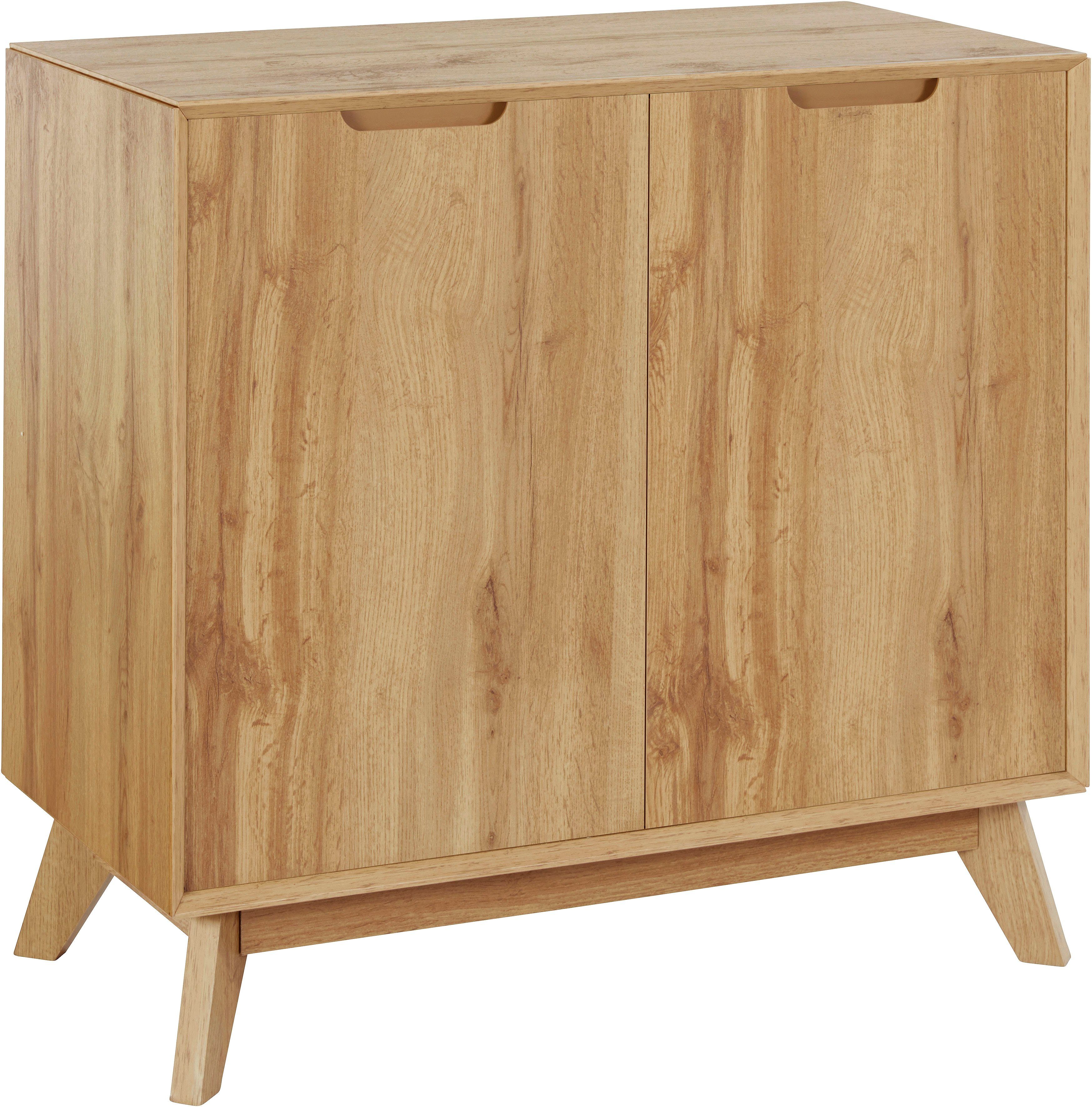OTTO home Sideboard Pandrup, Kommode mit 2 Türen und 2 verstellbare Einlegeböden, B:80 cm, H:75 cm