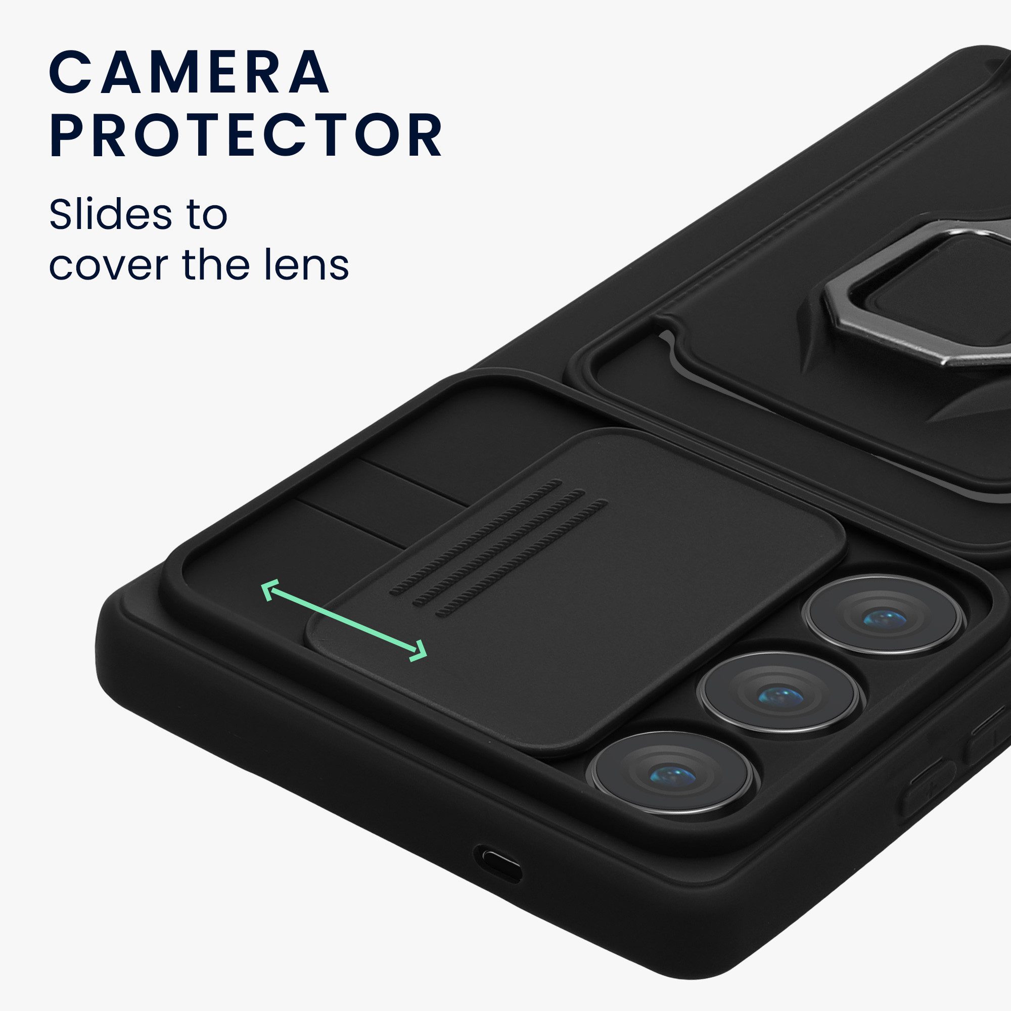 kwmobile Handyhülle Handyhülle für Samsung Galaxy S25 Ultra, Softcase mit Kameraschutz - Kartenfach - Schwarz