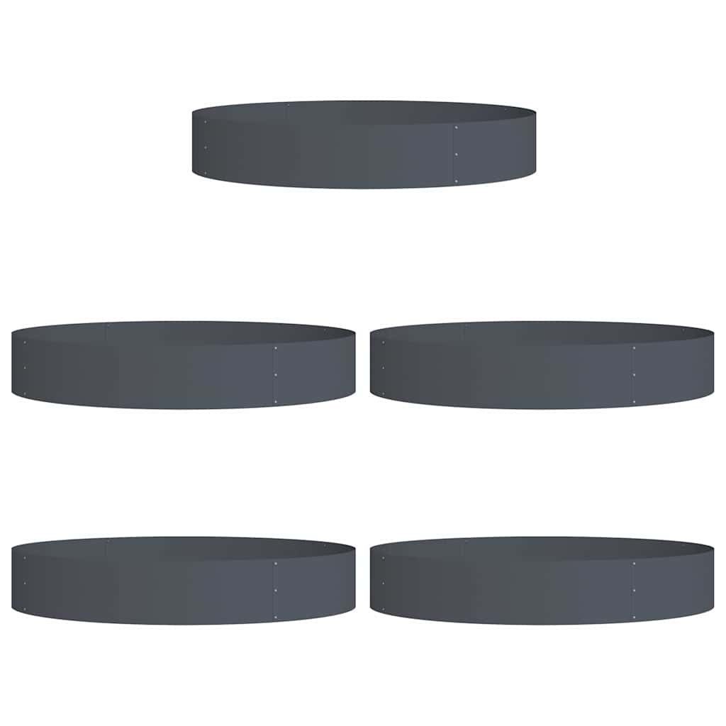vidaXL Blumentopf Gartenpflanzer 5 pcs Anthrazit günstig online kaufen