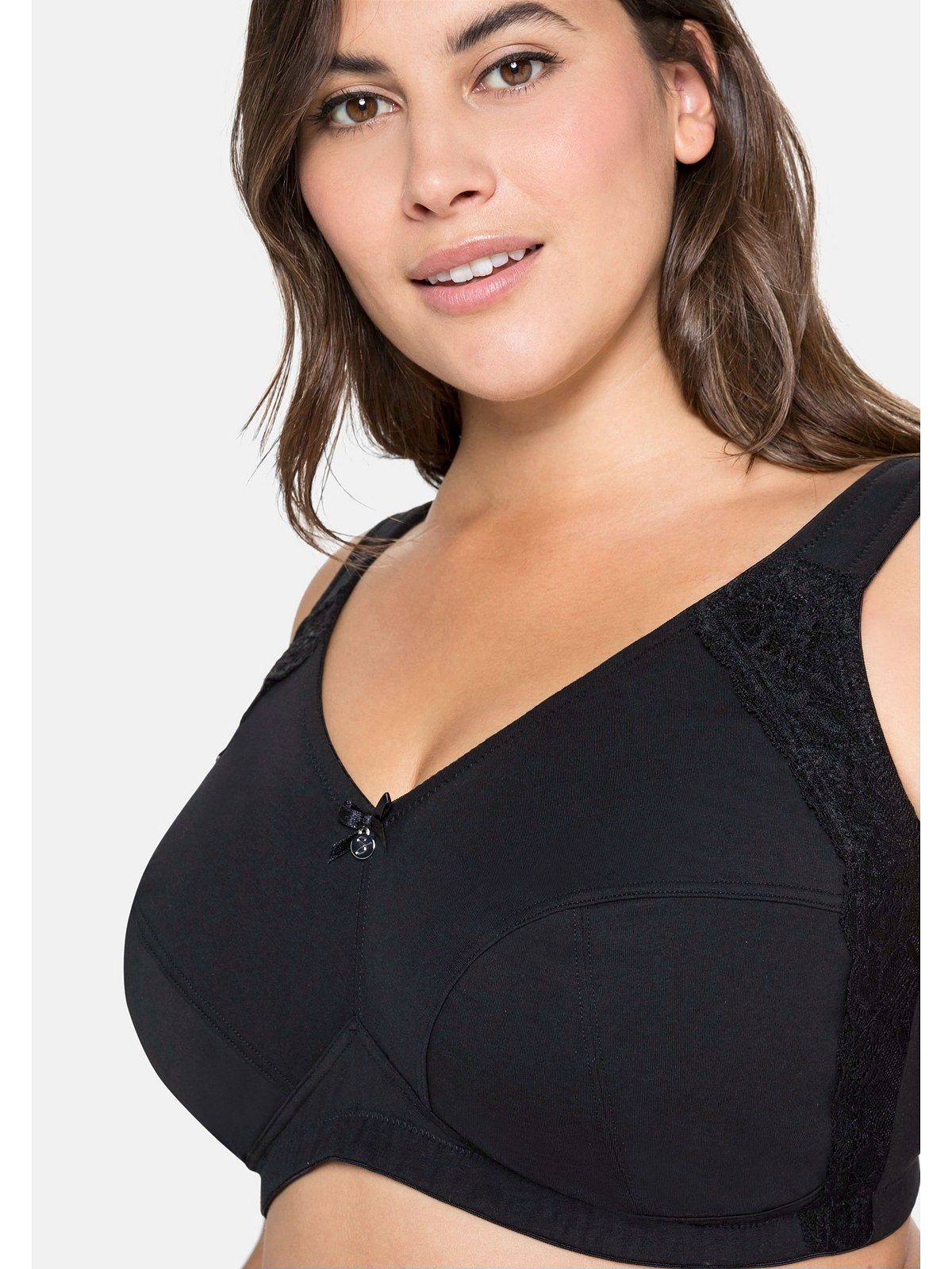 Sheego Bügelloser BH Große Größen mit seitlichem Spitzenbesatz