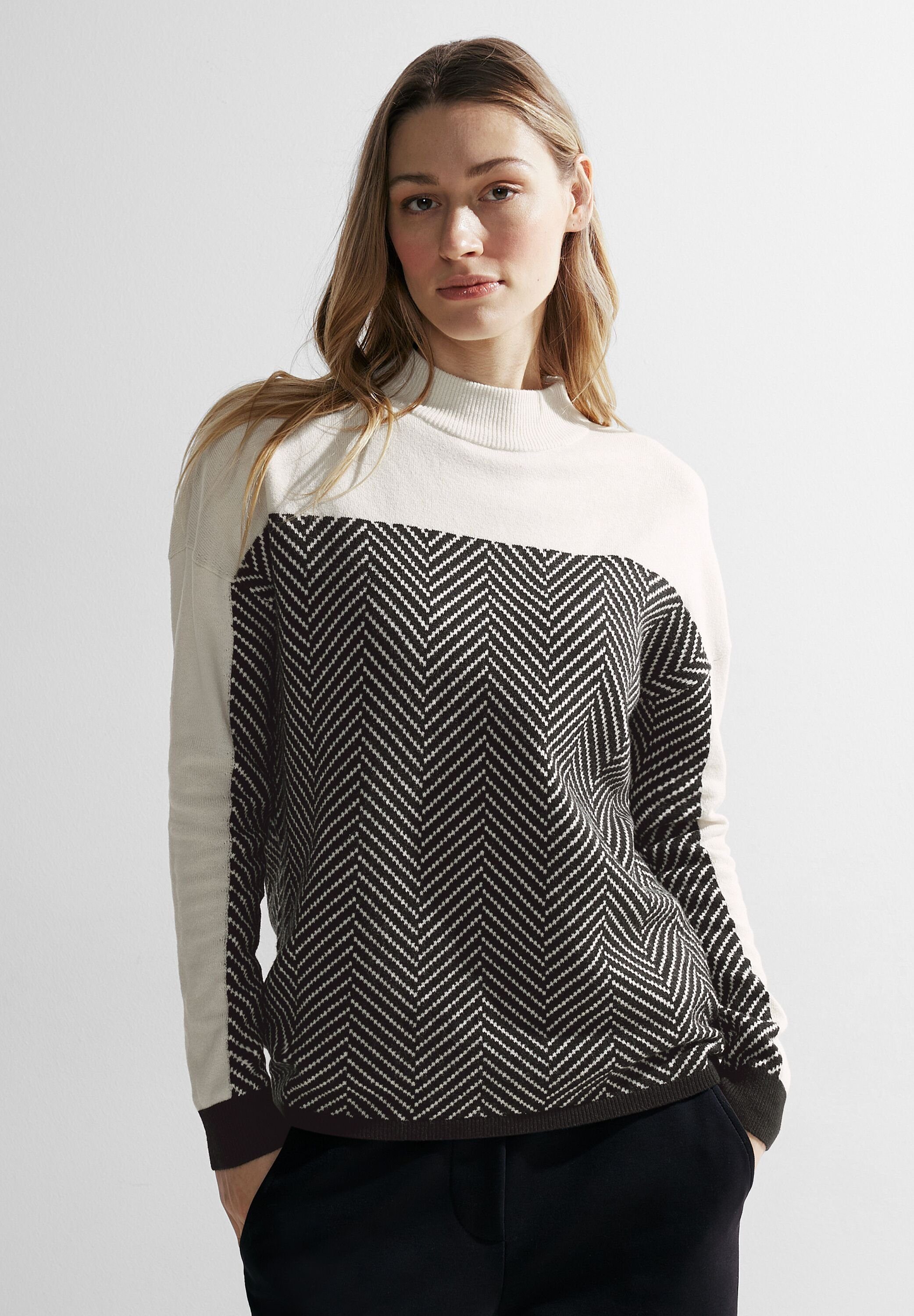 CECIL Stehkragenpullover mit Stehkragen