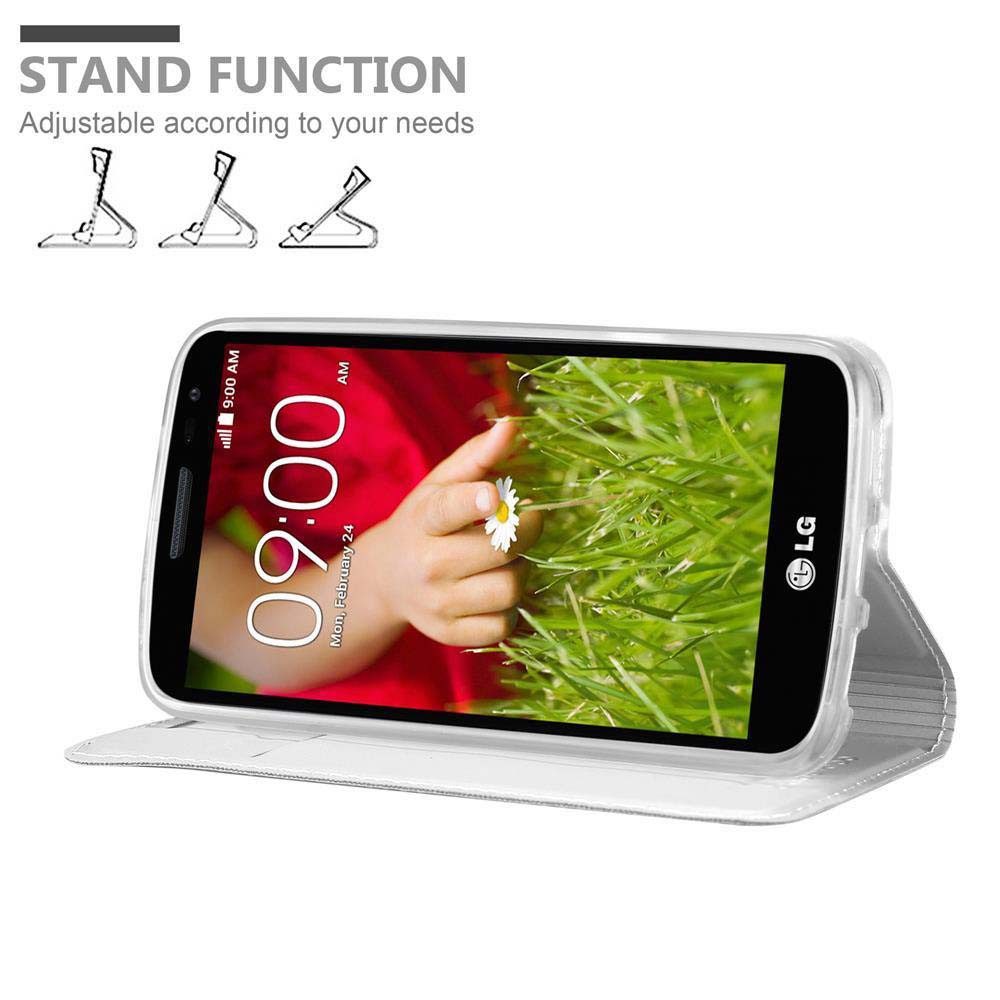 Cadorabo Handyhülle für LG G2 MINI Hülle LG G2 MINI, Schutzhülle Hülle mit Standfunktion, Magnetverschluss und Kartenfach