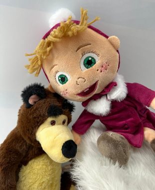 soma Kuscheltier Mascha und der Bär Kuscheltier 30cm Masha mit Weihnachtsmütze (1-St), Super weicher Plüsch Stofftier Kuscheltier für Kinder zum spielen