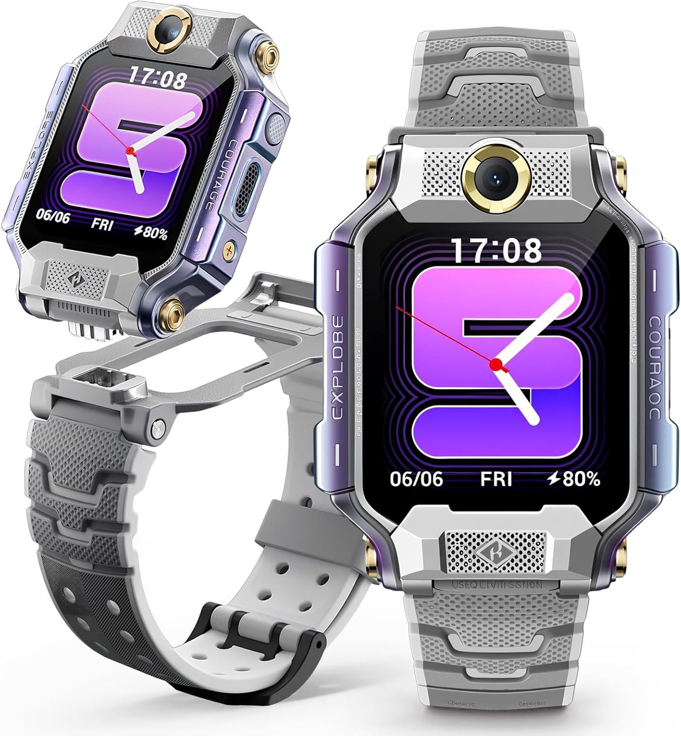 imoo X10-Grey Smartwatch (3,8 cm, sim-karte), Kinder Smartwatch 4G