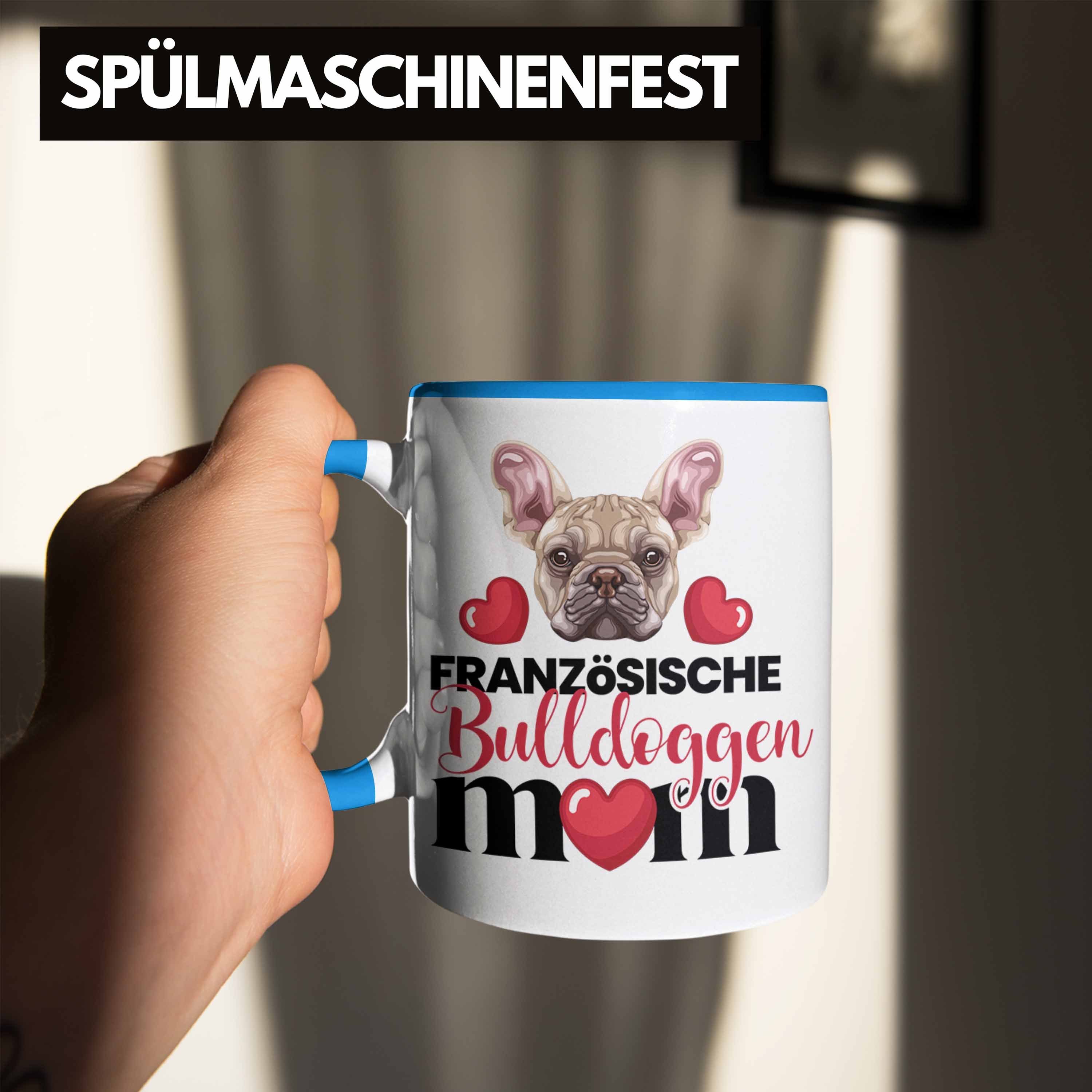 Blau Mama Tasse Mom Trendation Tasse Bulldogge Spruc Französische Besitzer Geschenk Lustiger