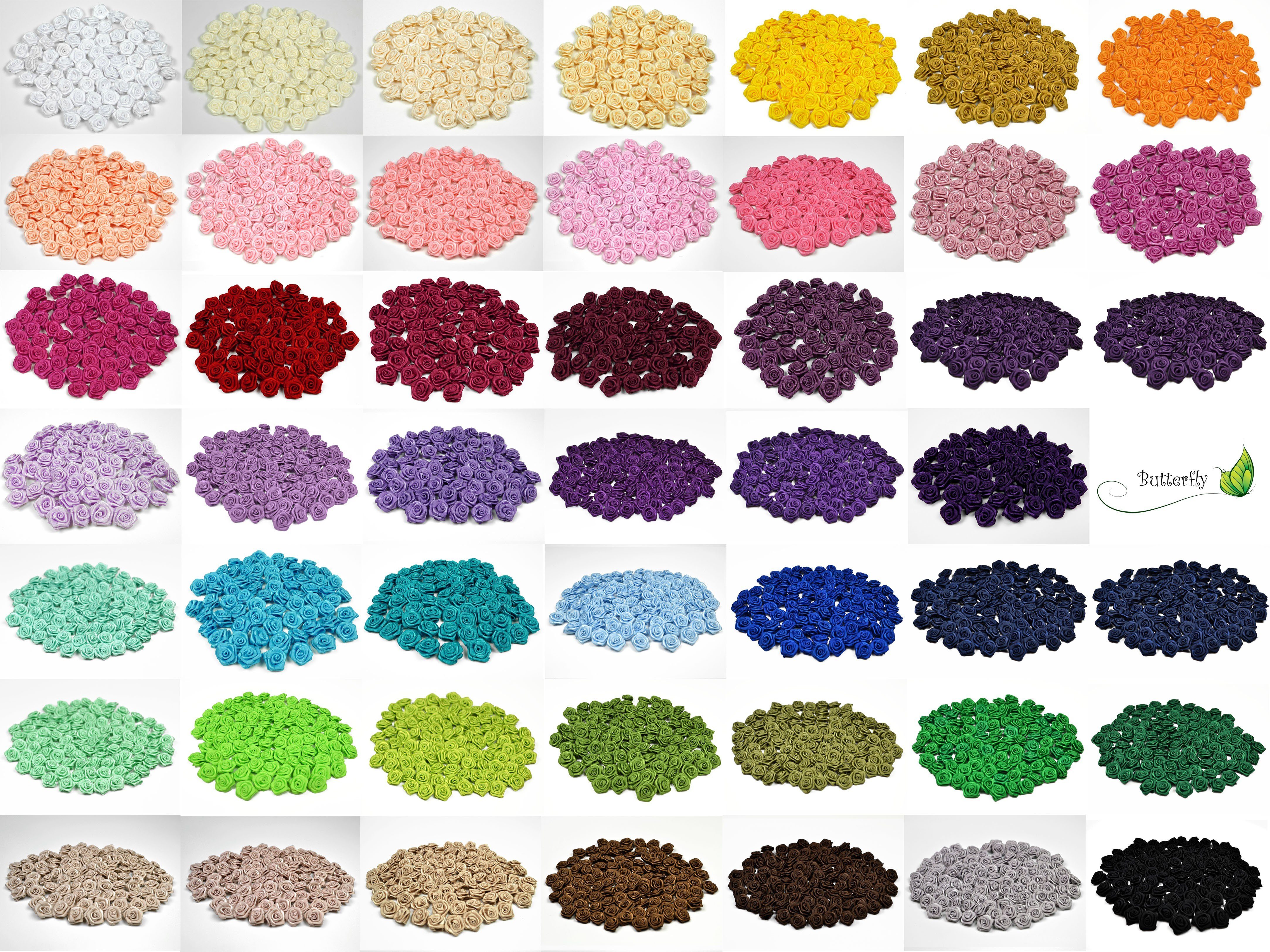 Creativery Streudeko, Satinrosen 15 mm, 20 Stück