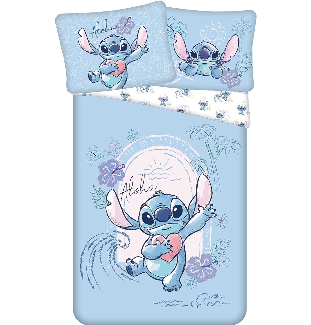 Lilo & Stitch Wendebettbezug Lilo und Stitch blaue Wende Bettwäsche Kissenb günstig online kaufen