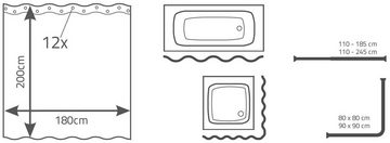 Ridder Duschvorhang Malawi Breite 180 cm (1-tlg)
