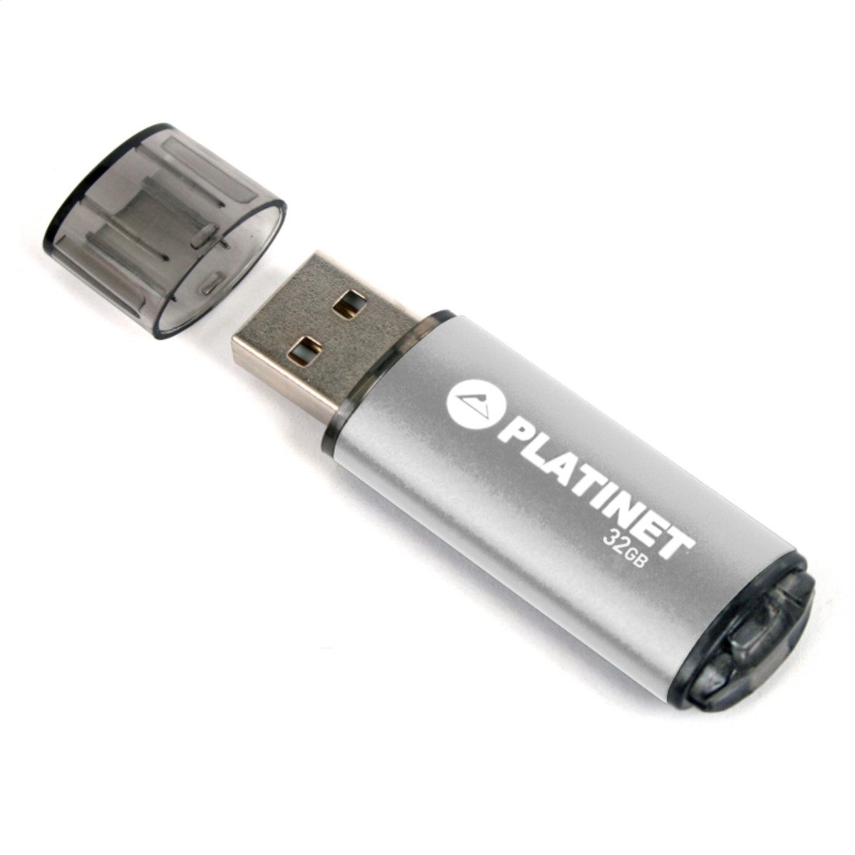 Platinet PMFE32 USB-Stick (USB USB 2.0, Lesegeschwindigkeit 22 MB/s, 32 GB USB Stick mit Aluminiumgehäuse)