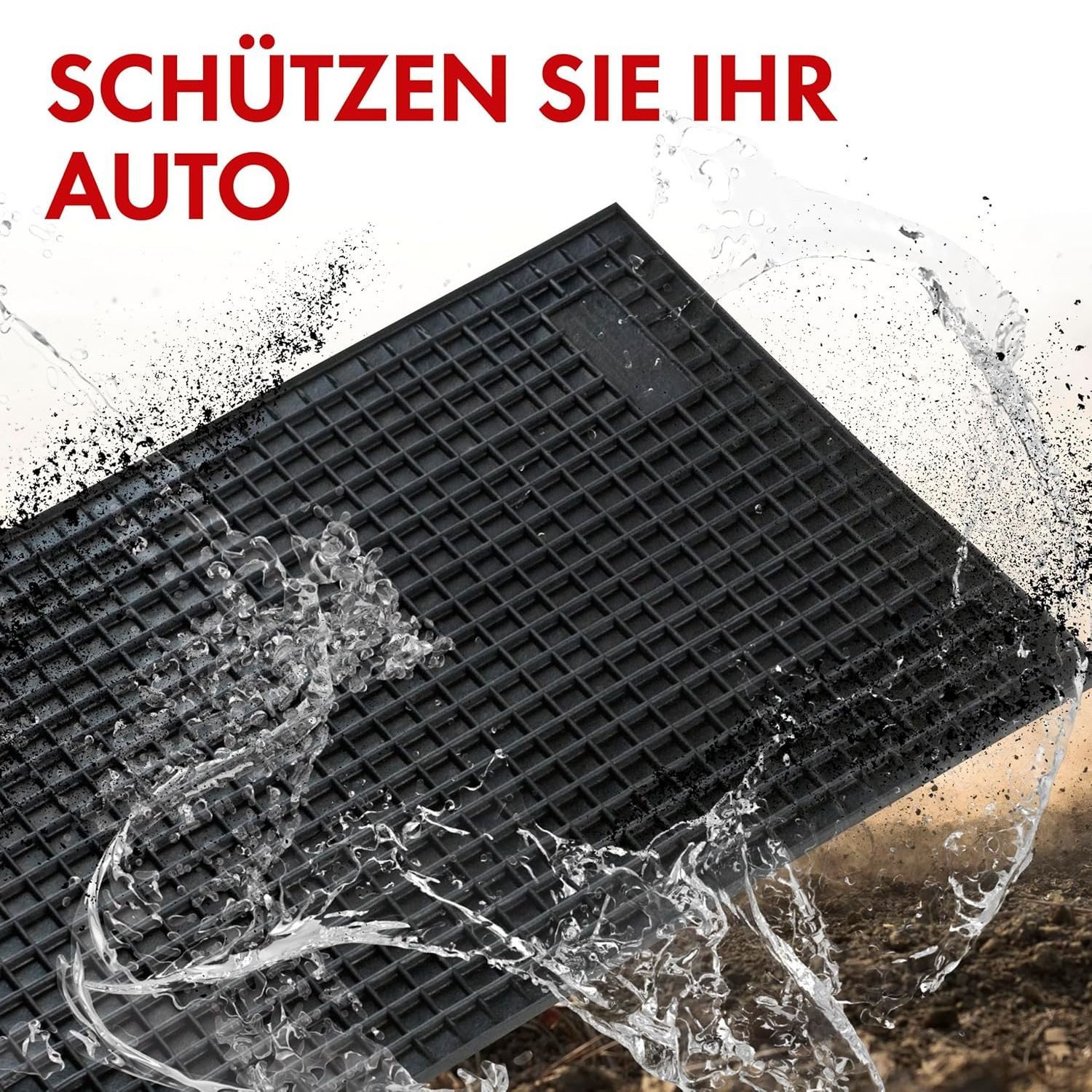 WALSER Universal-Fußmatten Gummimatte Automatte Gummi Universal 50x70cm (1 St), für Universal Universell, Gummi-Matte Fußmatte Kofferraum Schutzmatte Auto PKW G – Bild 5 von 5