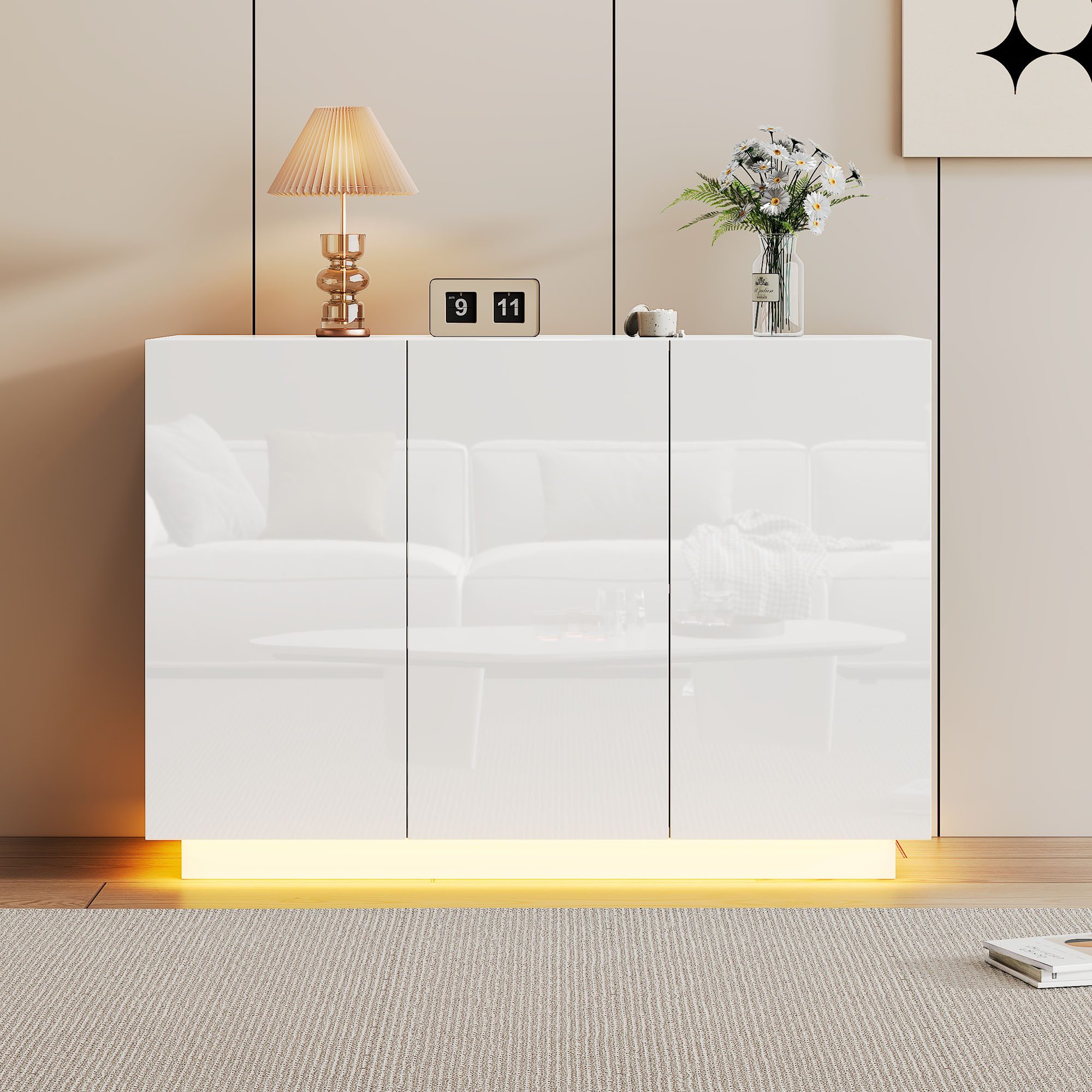 HAUSS SPOLE Sideboard 120x40x75cm Hochglanz mit günstig online kaufen