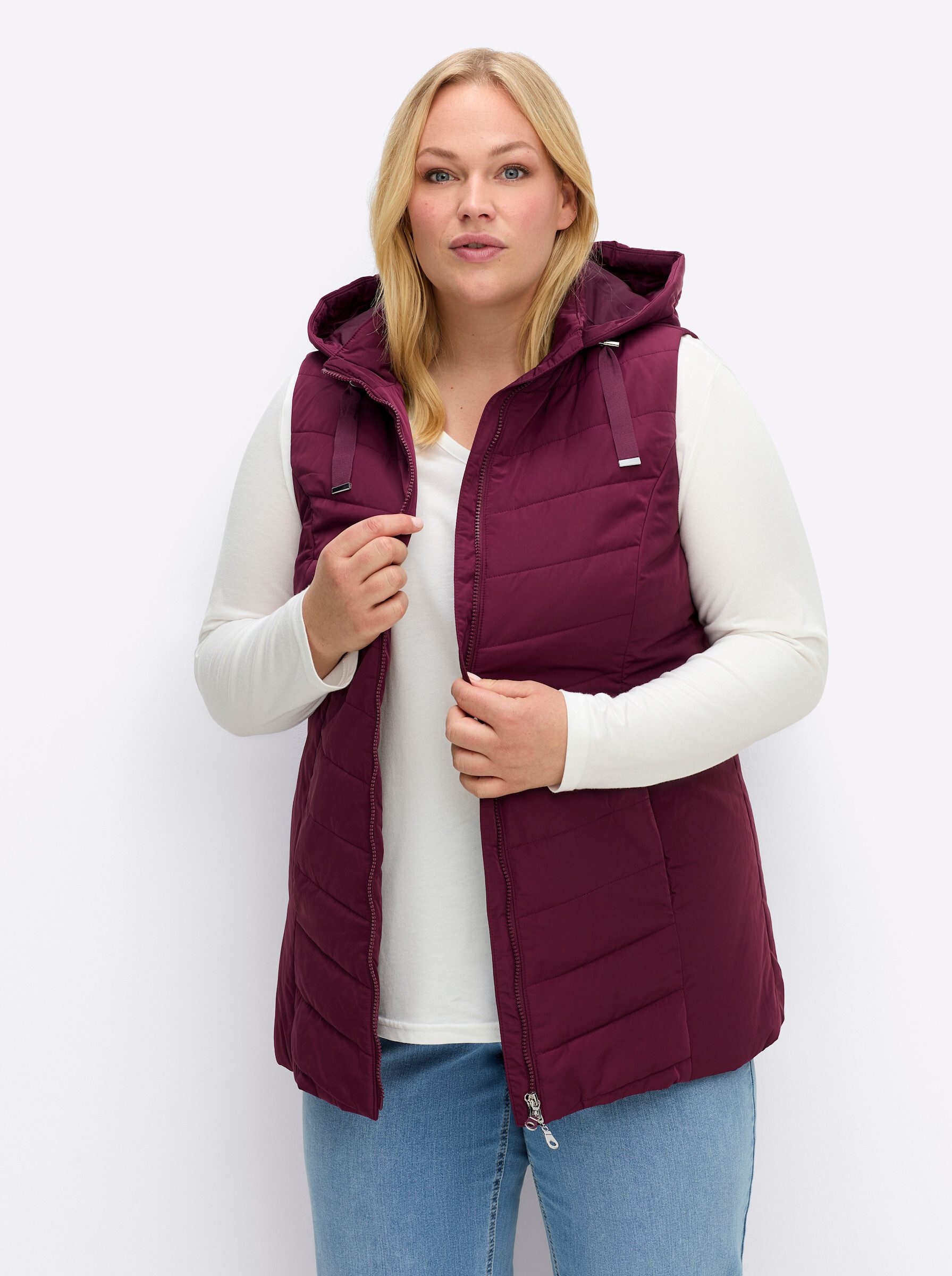 Sheego Jerseyweste Steppweste . günstig online kaufen