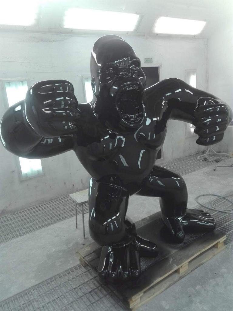 JVmoebel Gartenfigur, Gartenfigur Gorilla Abstrakte Dekoration Statue