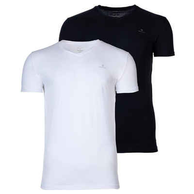 Gant T-Shirt Herren T-Shirt, 2er Pack - V-Ausschnitt, V-Neck