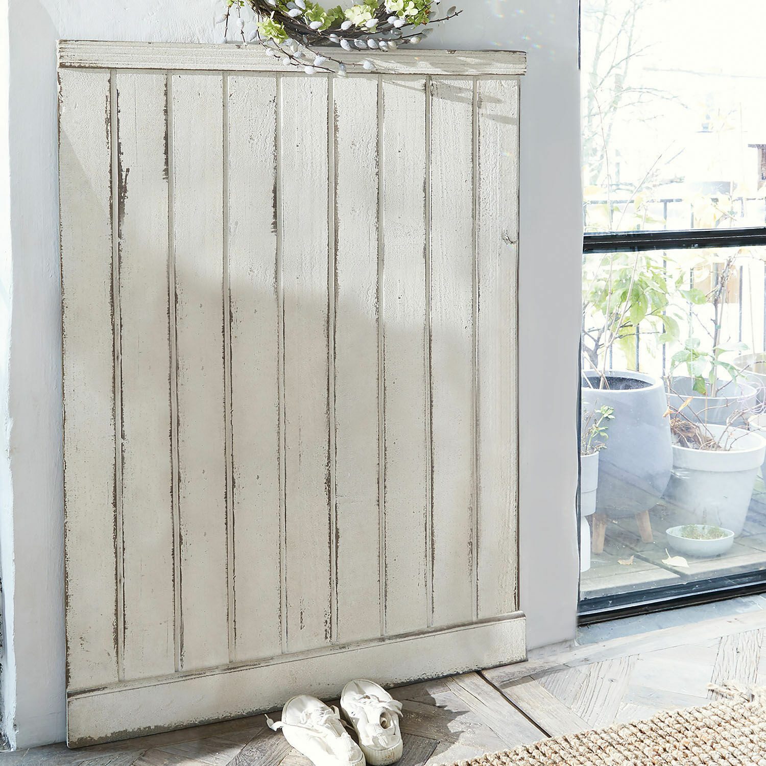 Mirabeau Wanddekoobjekt Paneel Lia antikweiß günstig online kaufen