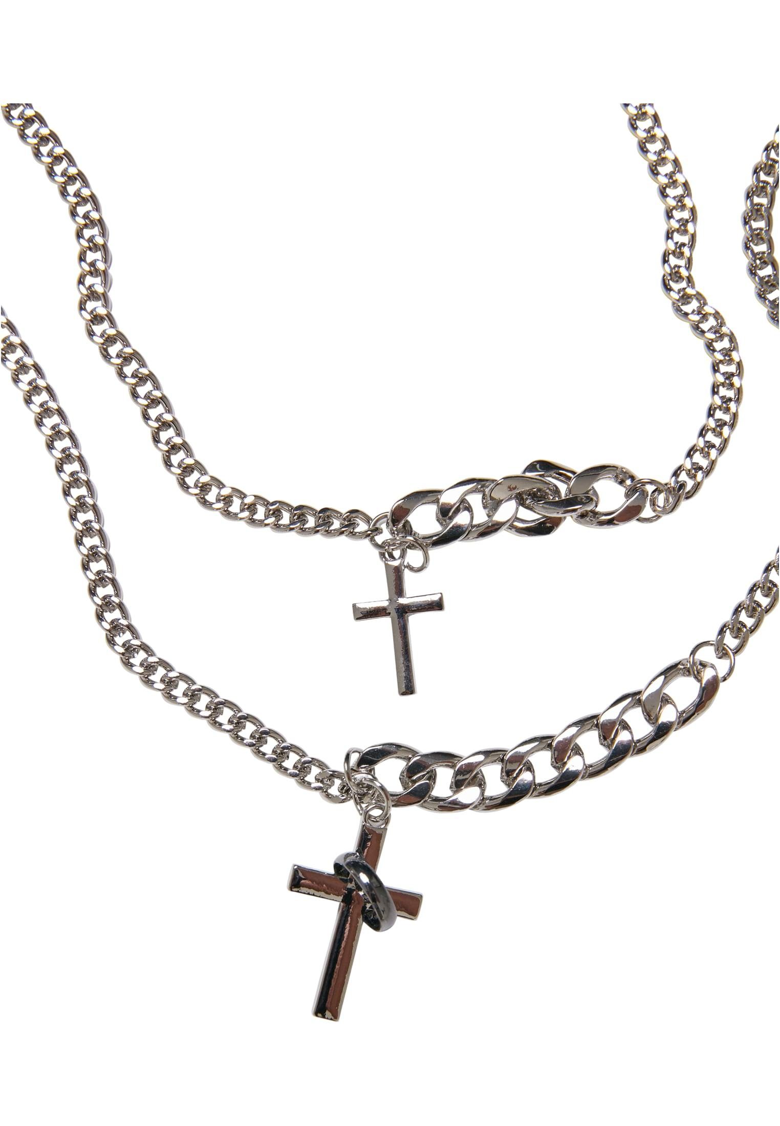 (1-tlg) Schmuckset CLASSICS Cross Various silver Necklace Accessoires URBAN Chain