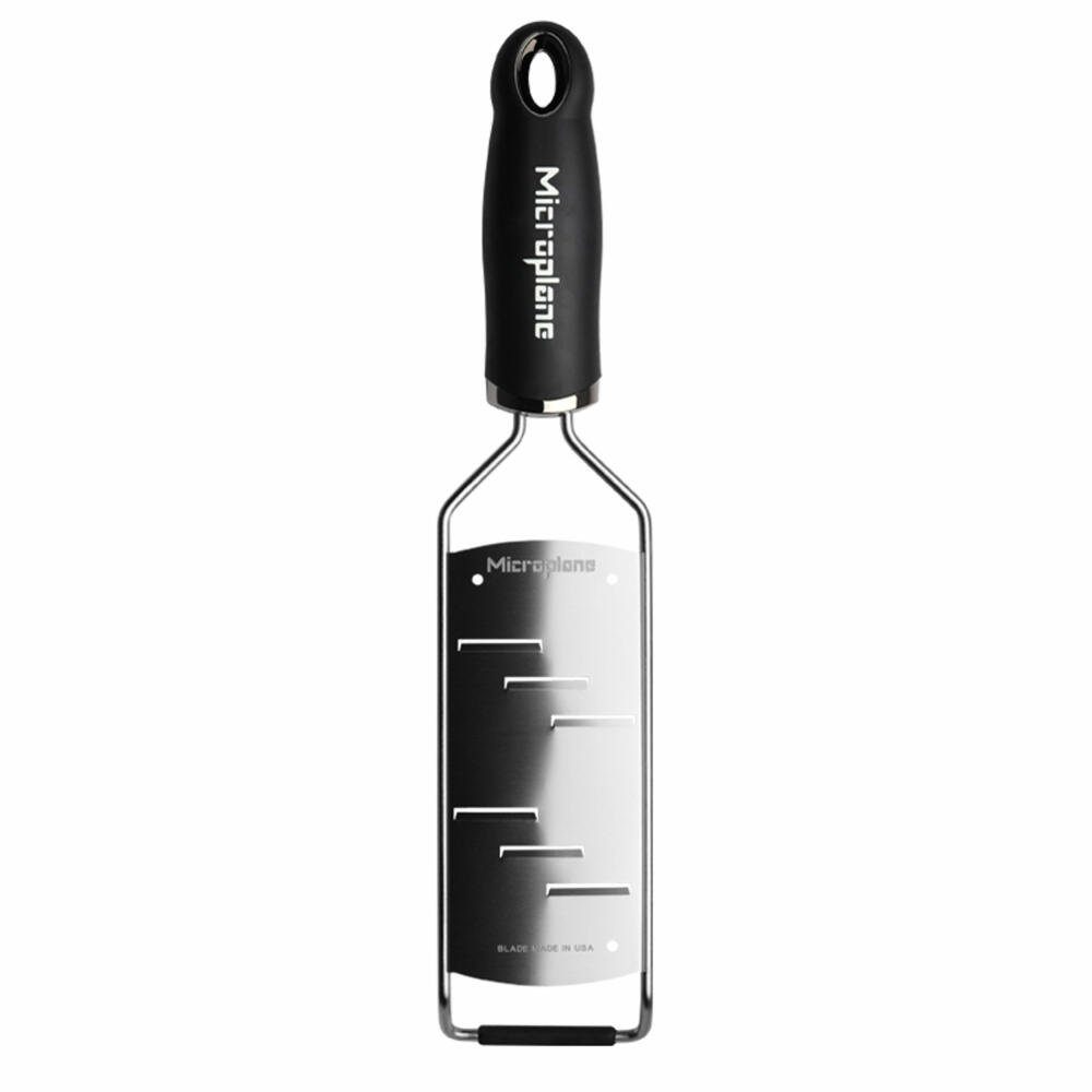 Microplane Küchenreibe Große Raspel Gourmet, Edelstahl, Kunststoff, Gummi