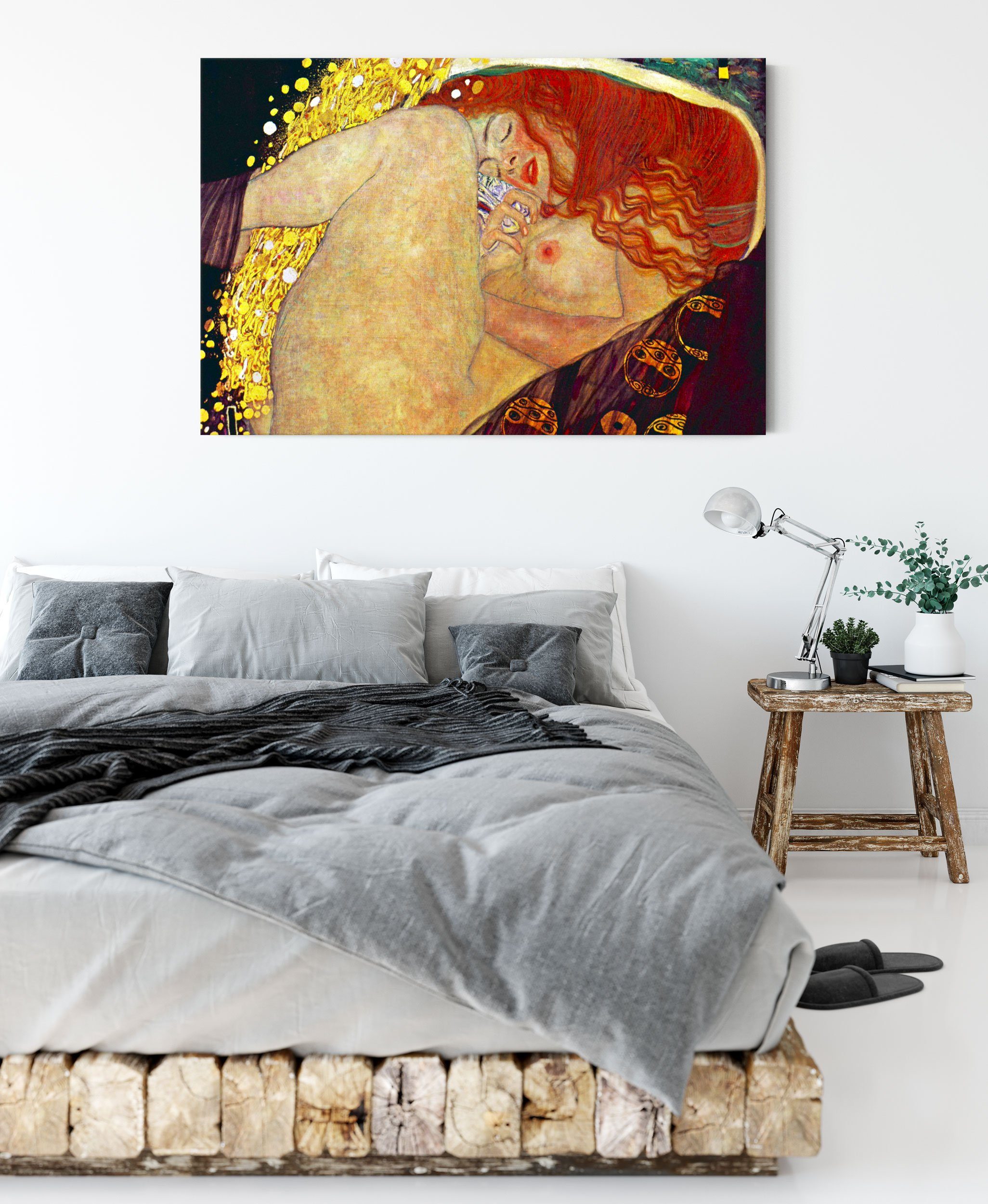fertig bespannt, Pixxprint Danaë, inkl. Gustav (1 Zackenaufhänger Danaë St), - Leinwandbild Gustav Klimt Klimt - Leinwandbild