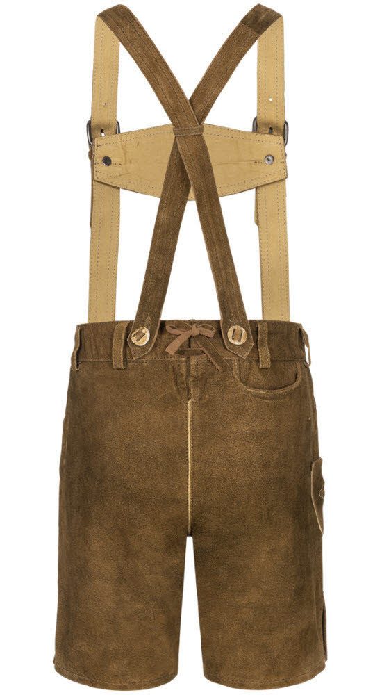 Nübler Trachtenlederhose Kinderlederhose kurz Axel in Braun von Nübler.