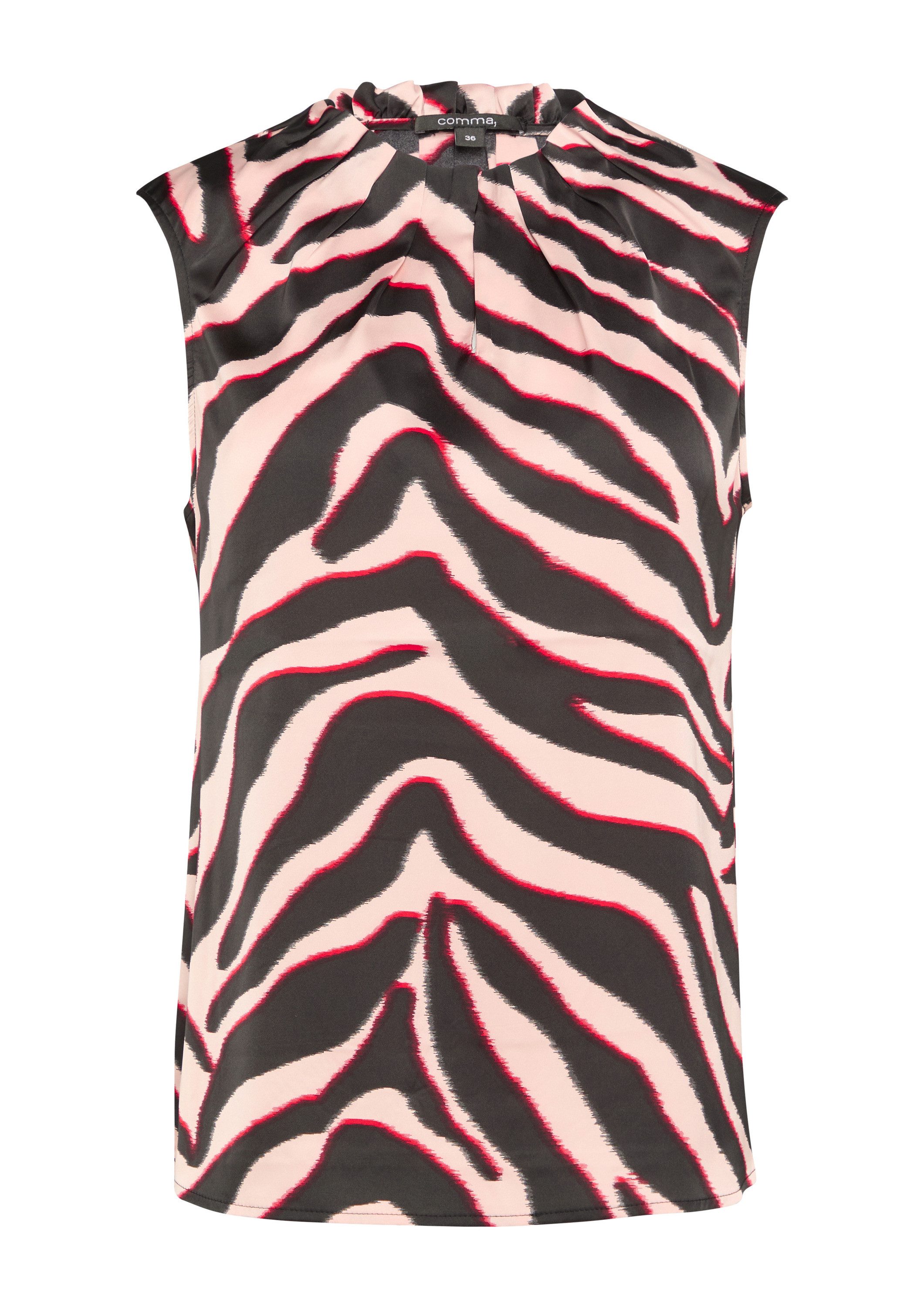 comma Blusentop Bluse Satin-Bluse mit Raffung günstig online kaufen