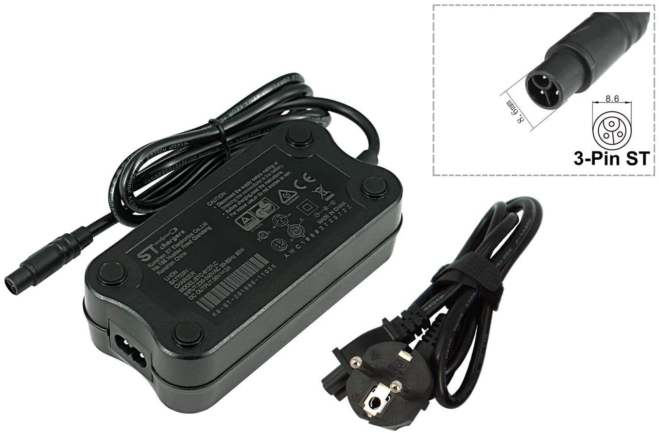 PowerSmart CS080L1002E.302 Batterie-Ladegerät (2A für 36V Li-ion ebike Akku mit 3-Pin Strcker 36V)