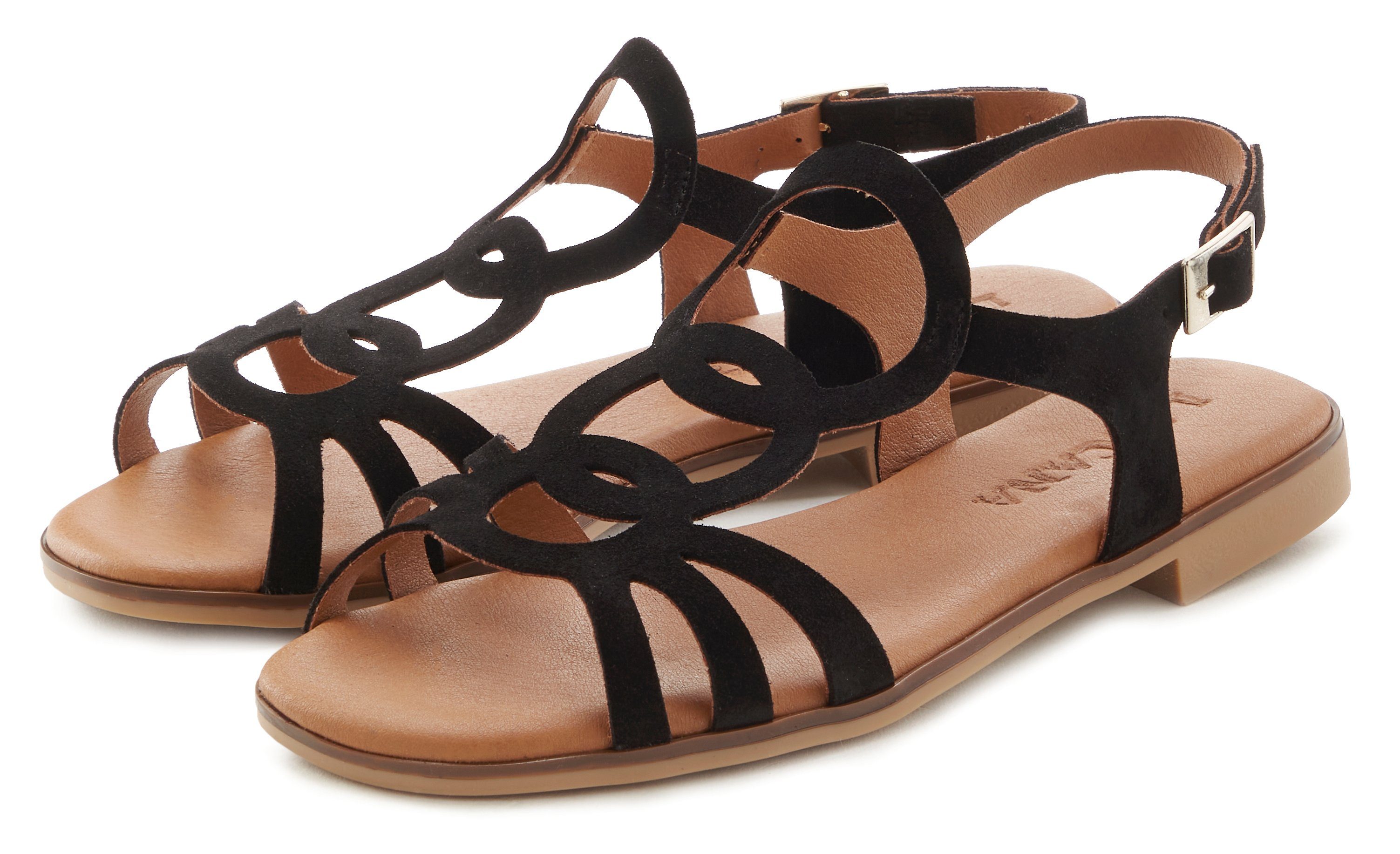 LASCANA Sommerschuh Sandale aus hochwertigem Leder, günstig online kaufen