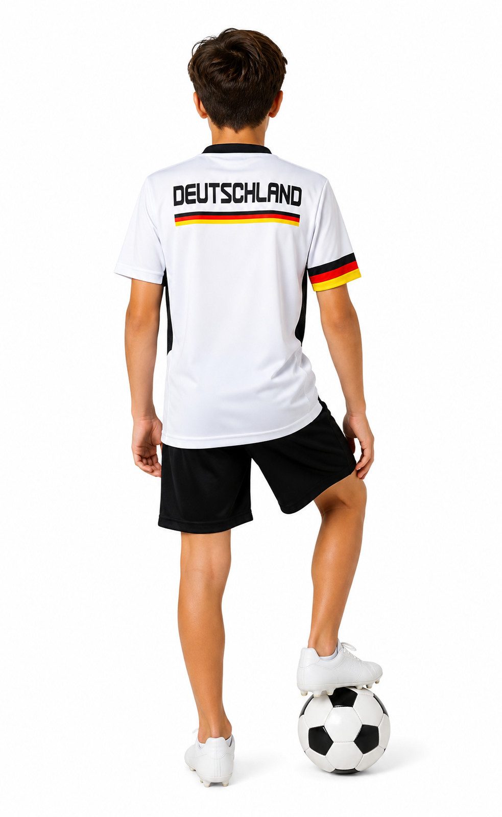 Fashion Boy Fußballtrikot Fussball Fan Set Deutschland Germany Trikot + Shorts, JS112 (Set, T-Shirt + Shorts)