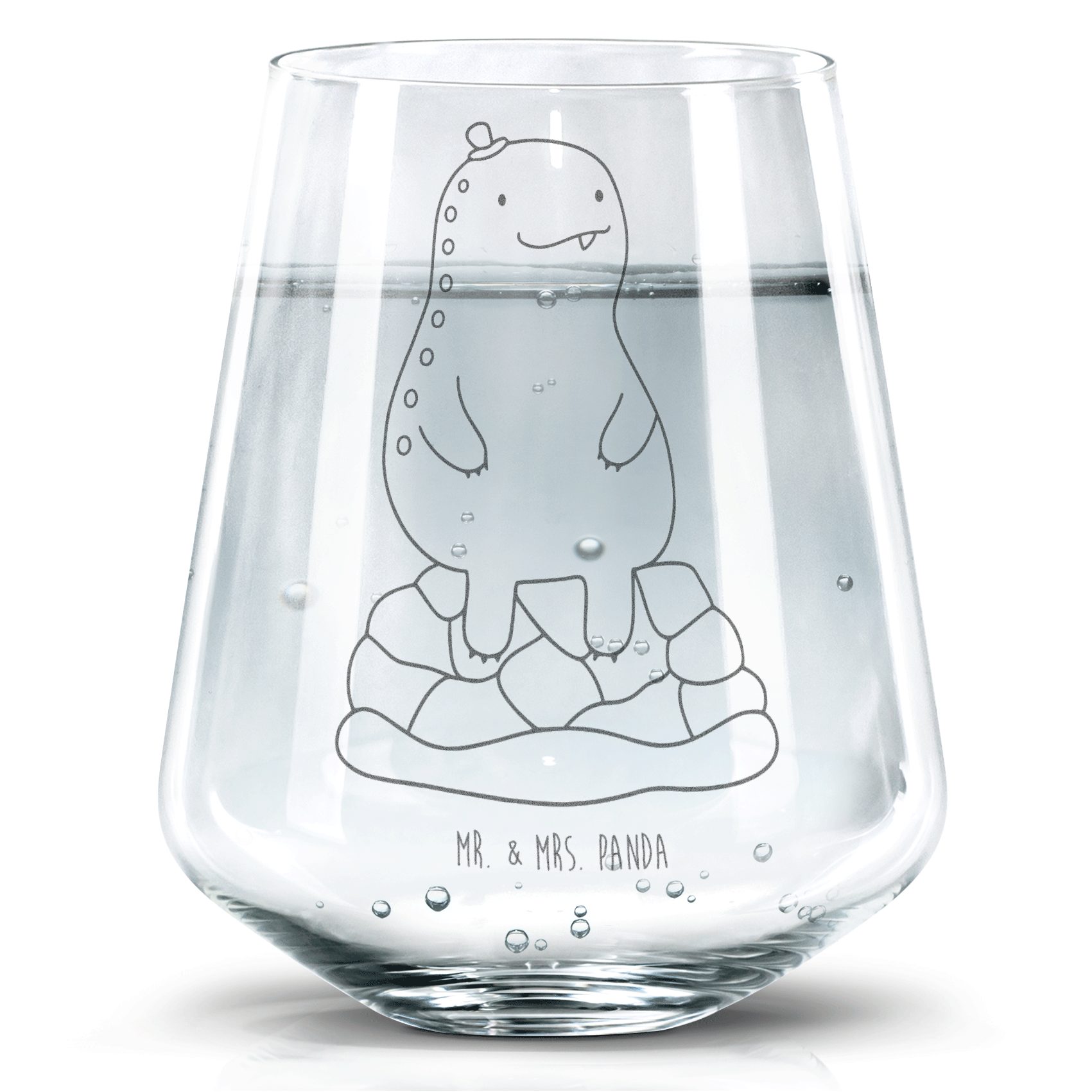 Mr. & Mrs. Panda Glas Schildkröte Pause, Glas, Transparent, Trinkgefäß, Wasserglas, Becherg, Premium Glas, glücklich Geschenk getränkebecher