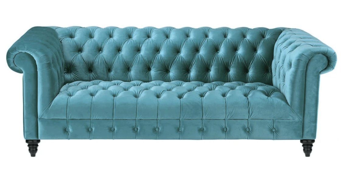 JVmoebel Chesterfield-Sofa 3-Sitzer Moderner Europe Neu, Luxus Made in Türkis Chesterfield 3-er Dreisitzer Couch