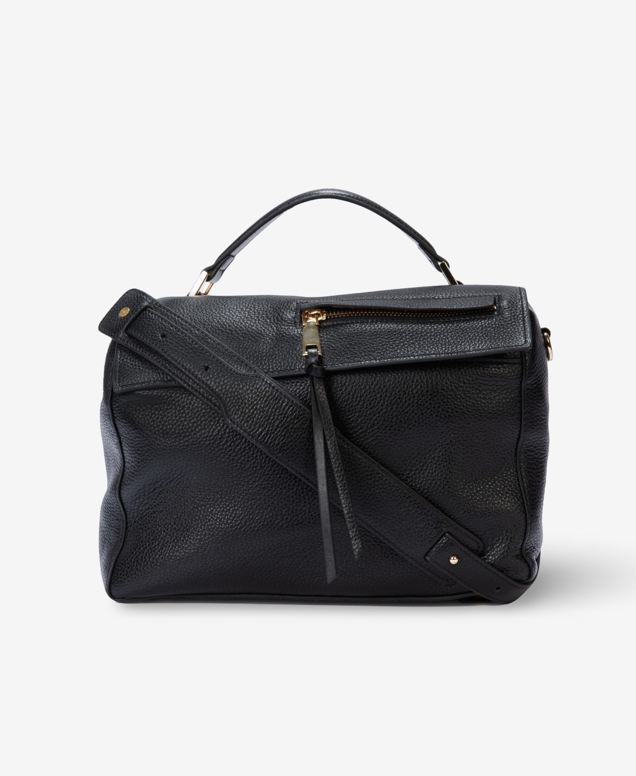 GLAMIRA Handtasche UrbanSphere Schwarze Henkeltasche (1-tlg), echt Leder, mit geräumigem Hauptfach