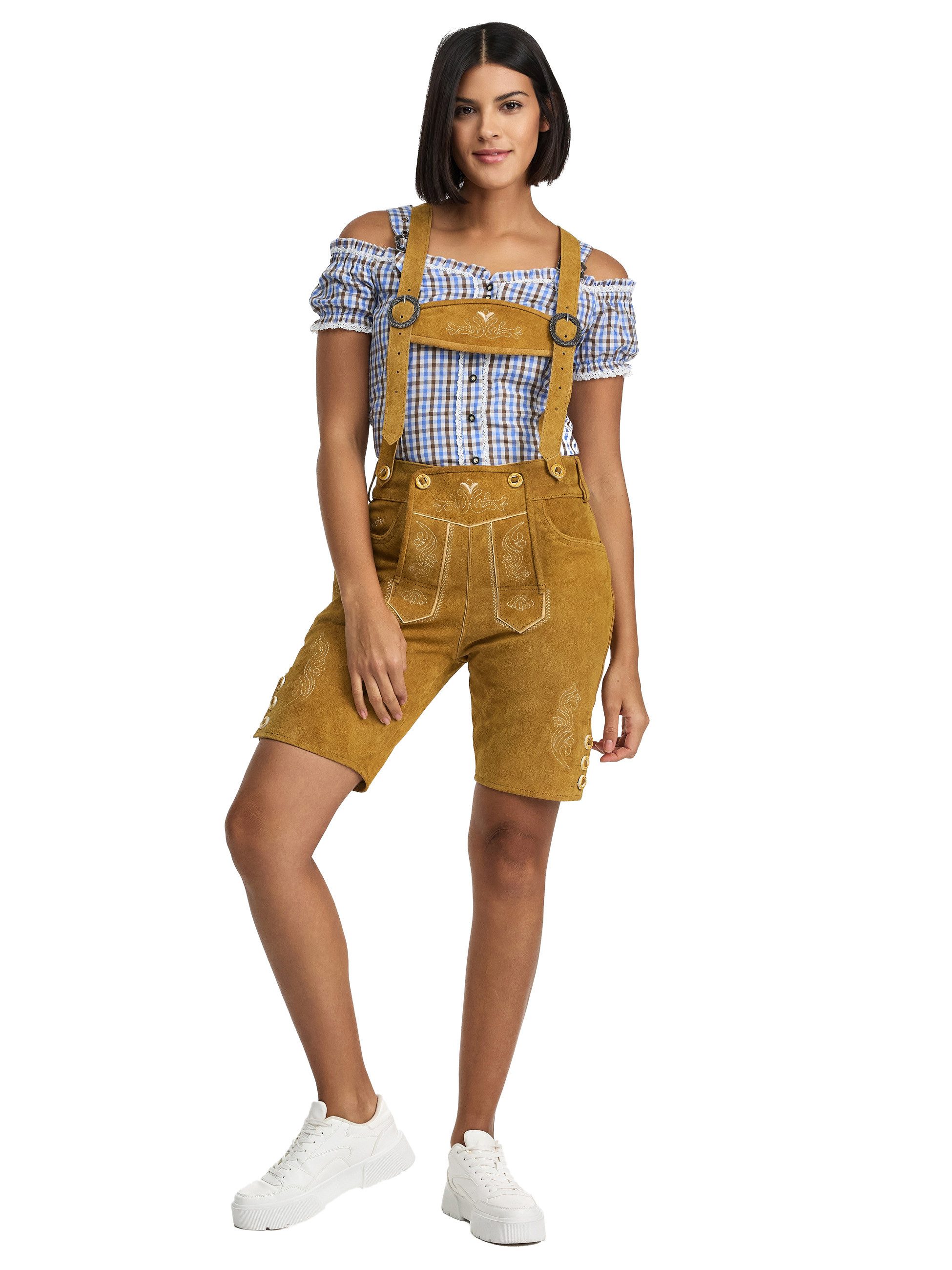 Steigenhöfer Manufaktur Trachtenlederhose Damen Shorts bequeme alternative zum Dirndl