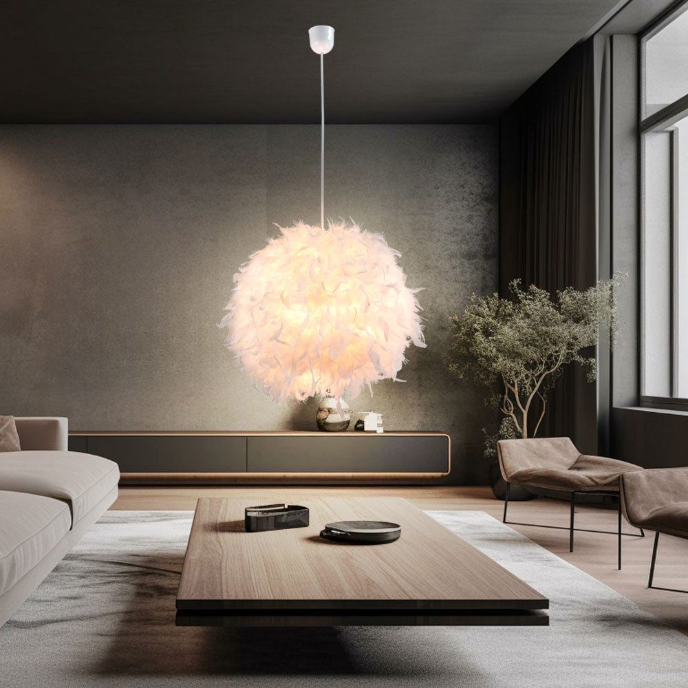 GLOBO LIGHTING LED Kugelleuchte, Leuchtmittel nicht inklusive, Pendel Lampe Wohn Ess Zimmer Decken Hänge Beleuchtung Feder Kugel
