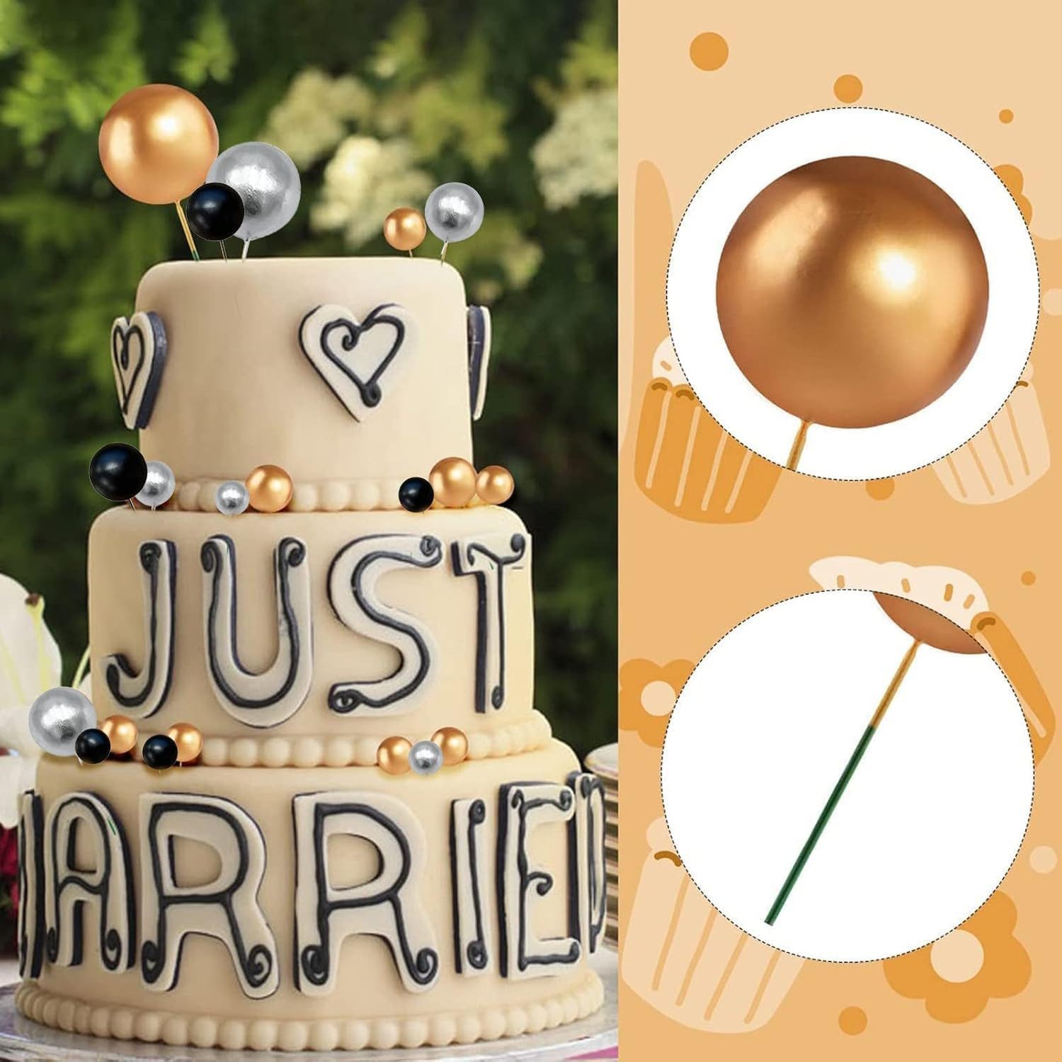 FELIXLEO Cake-Pop-Form 20 Stück Tortendeko Kugeln Cake Mini-Ballons für Hochzeit Party, (1-tlg)