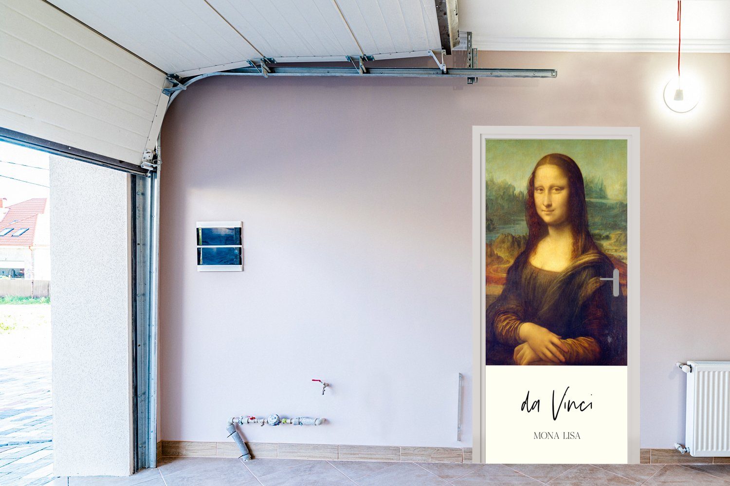 MuchoWow Türtapete Mona Lisa 75x205 da (1 für cm St), Türaufkleber, Vinci bedruckt, Matt, Alte - - Tür, Meister, Leonardo Fototapete